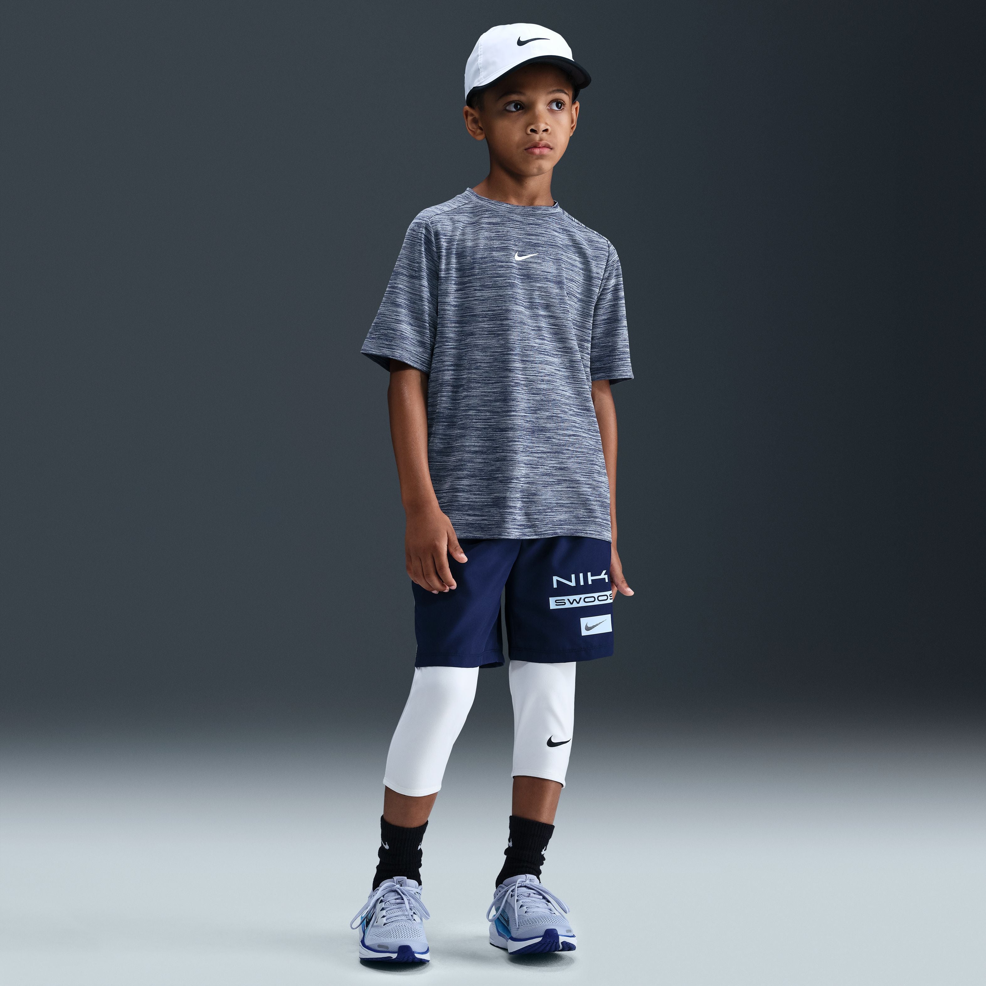 Junior Boys Nike Dri Fit Training Heather Short Sleeve Tshir