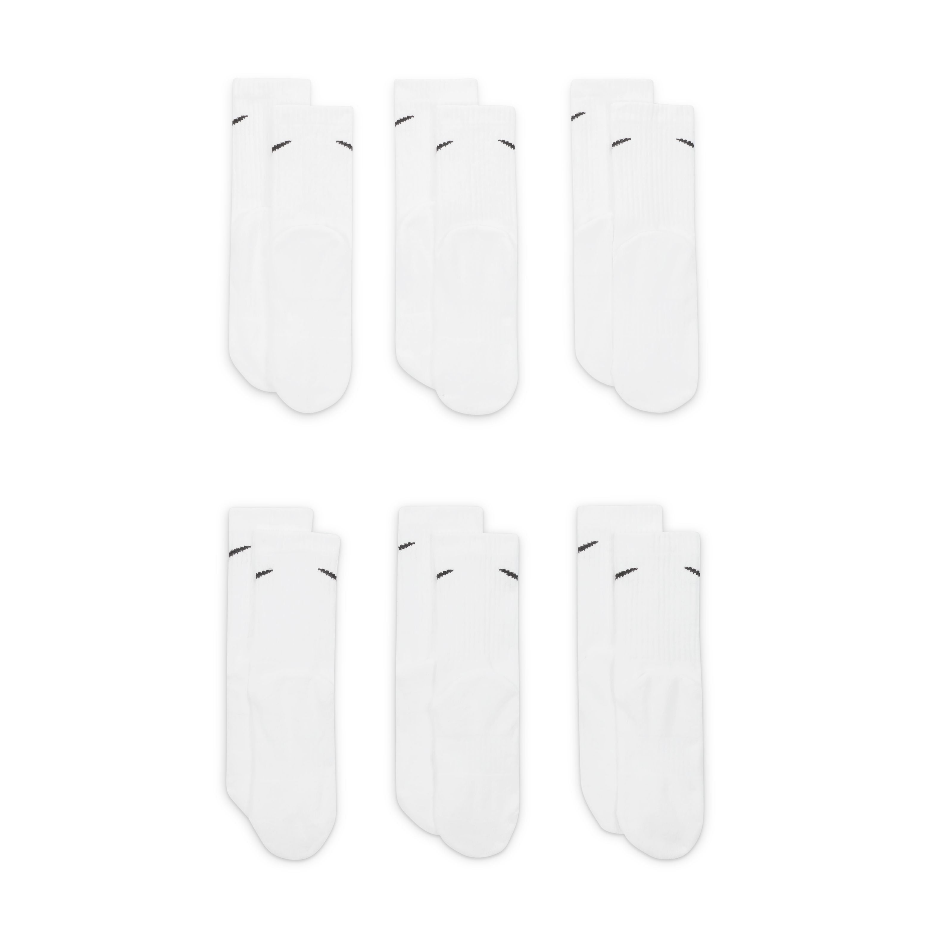 6 Pack Youth Everyday Cushioned Crew Socks