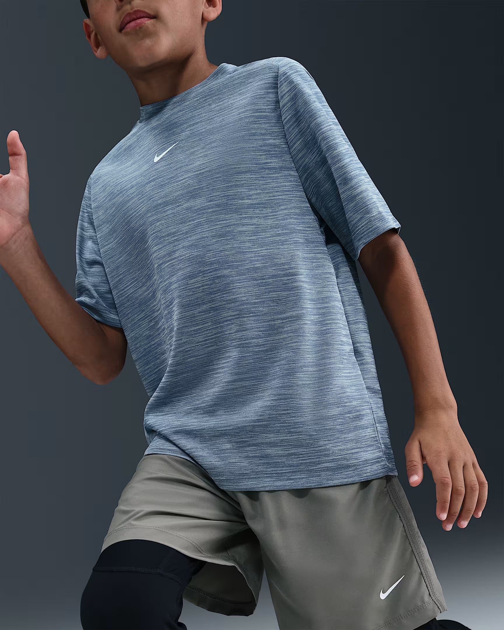 Boys Dri-Fit Multi heather Short Sleeve Tees