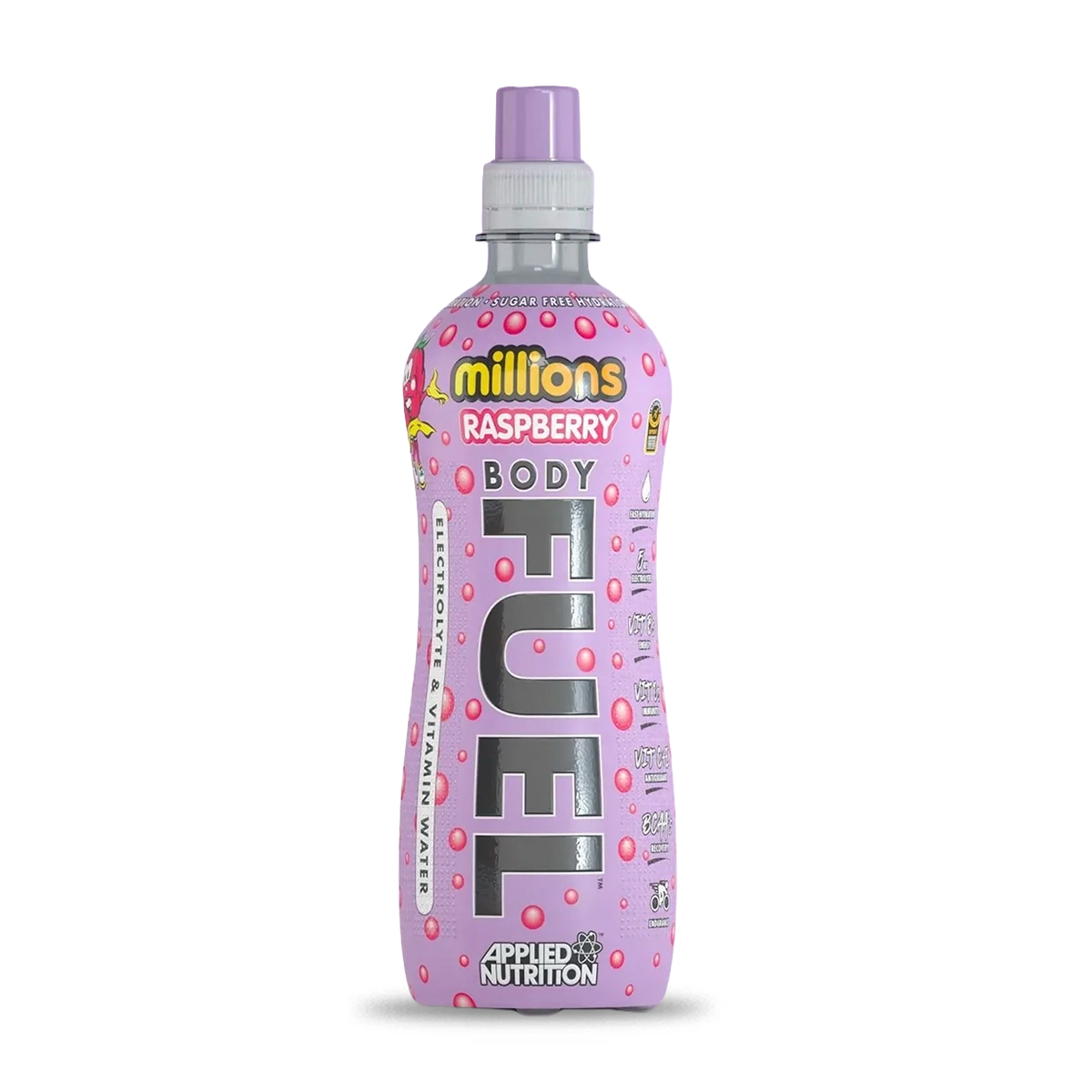 Body Fuel Electrolyte Water Millions Raspberry 500 Mililiter
