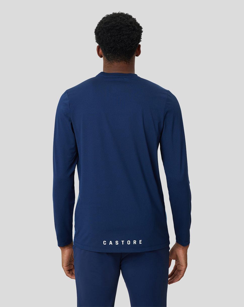 Mens Colour Block Performance Long Sleeve Shirt