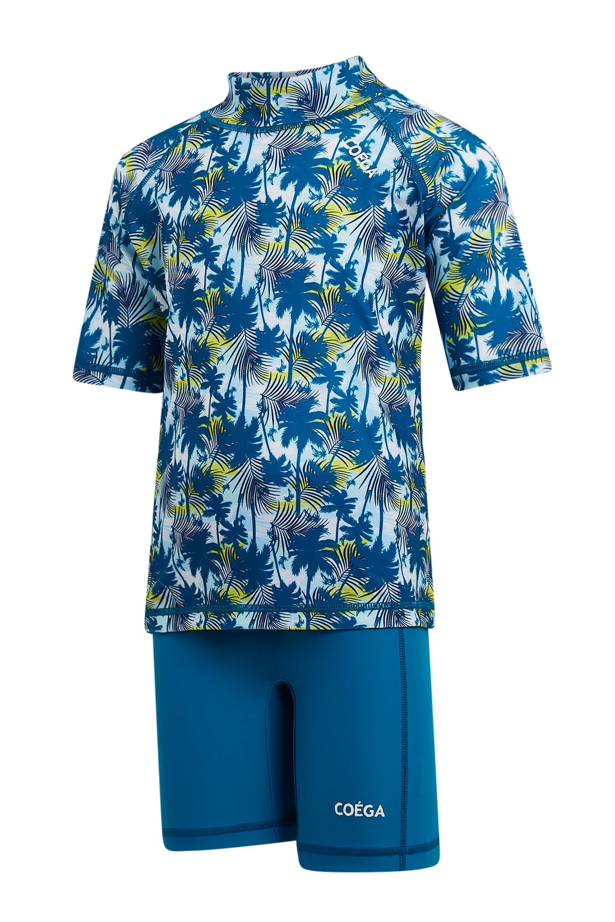 Boys Printed Palms Short sleeve Swim Suit Set
