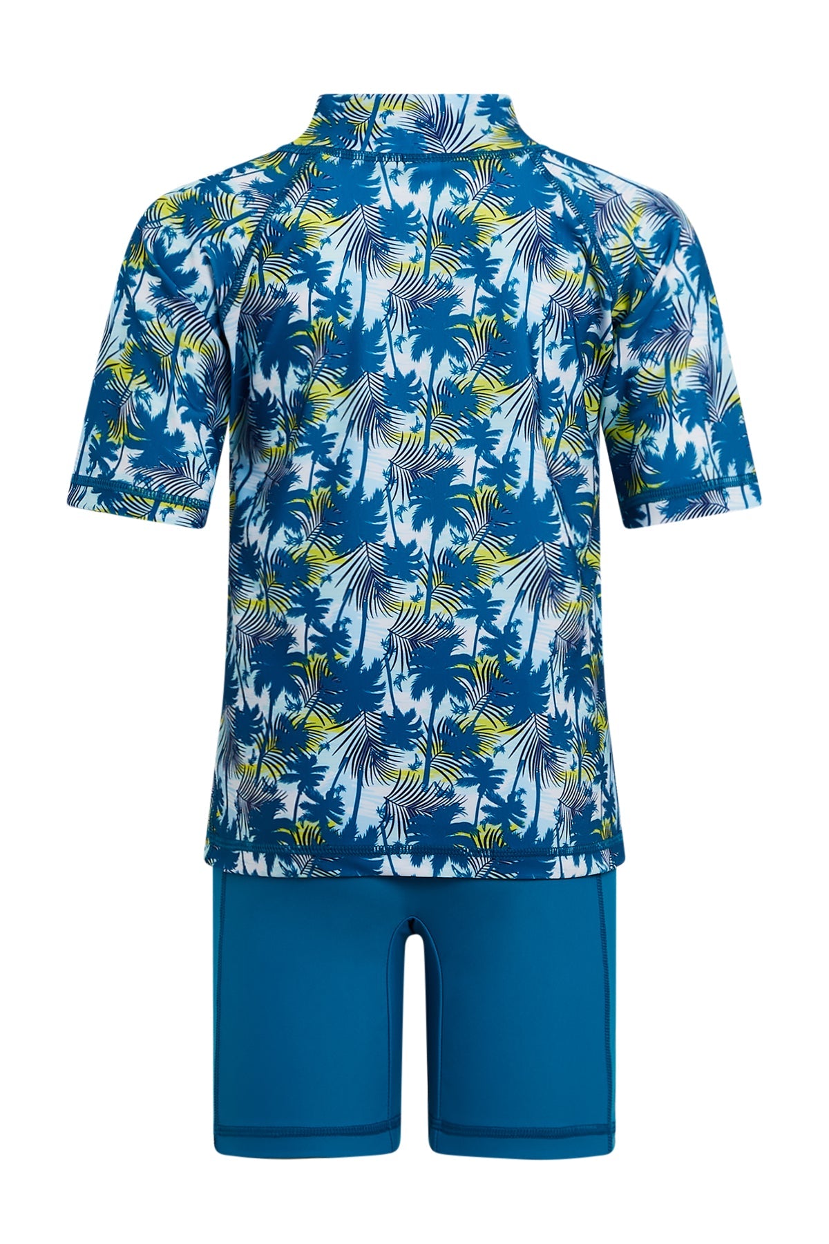 Boys Printed Palms Short sleeve Swim Suit Set