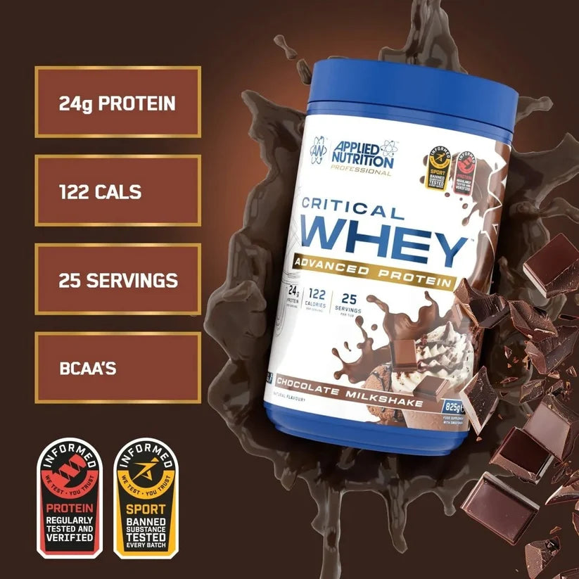 Critical Whey Protein Powder Chocolate Milkshake 825 Grams