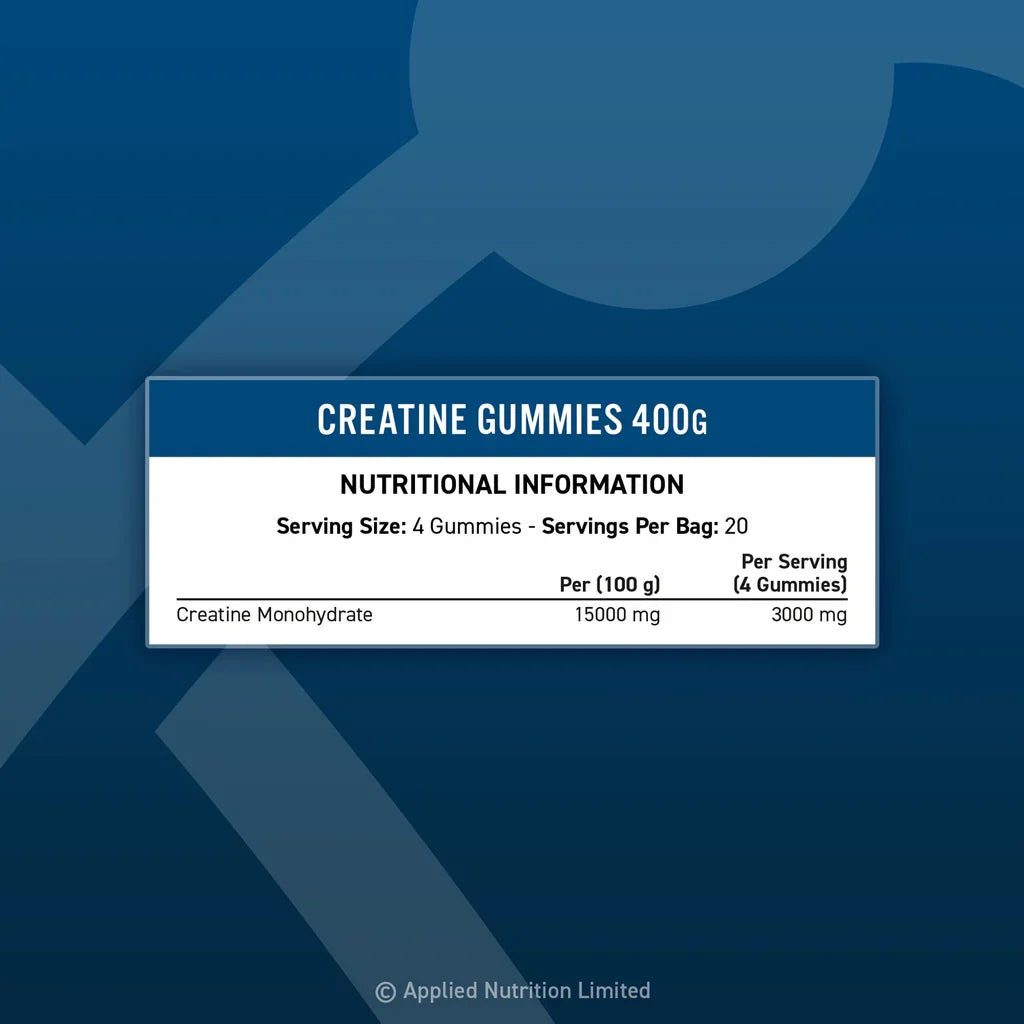 Pure Creatine Blue Raspberry 3000 Milligram 80 Gummies