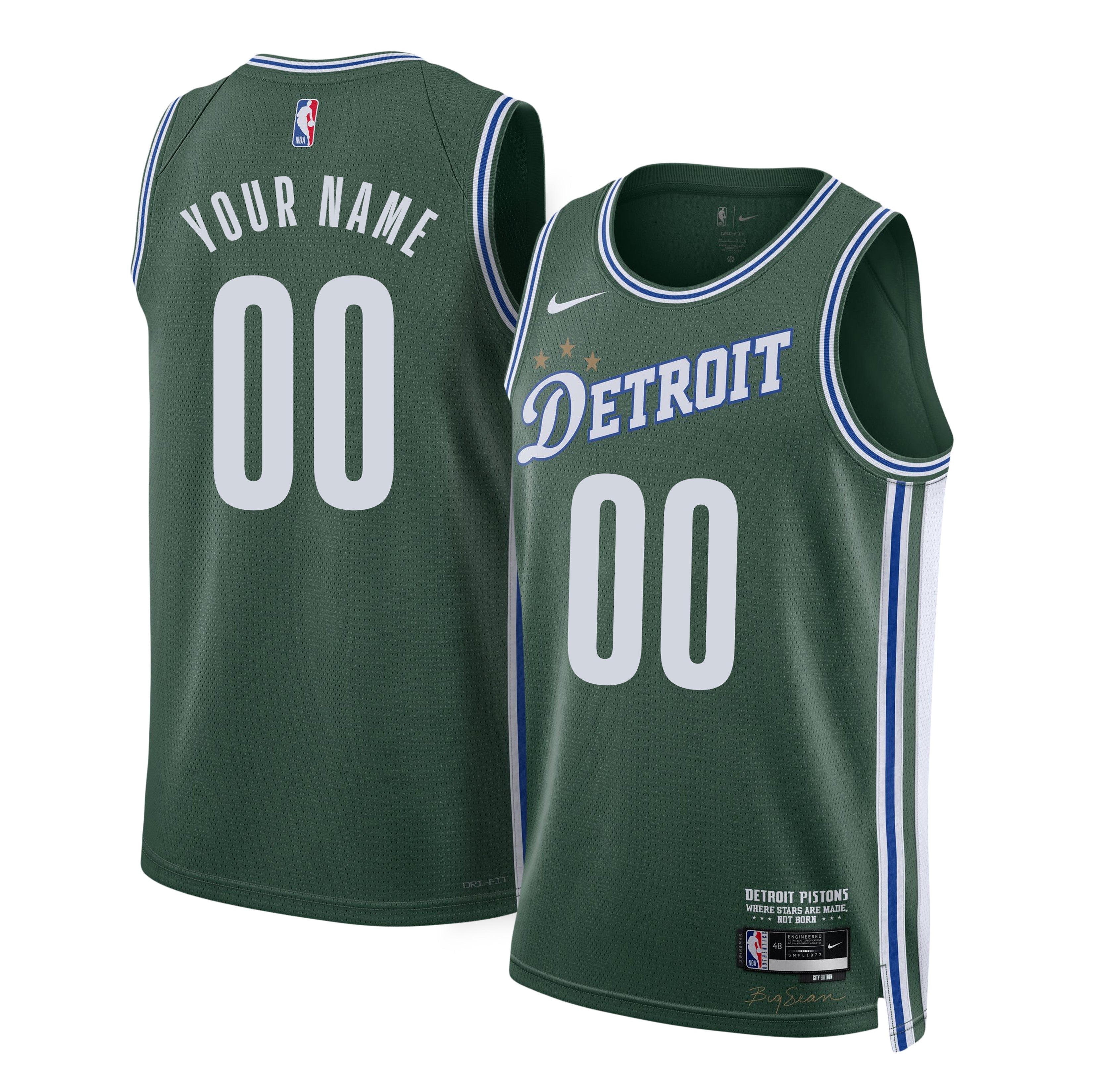 Detroit Pistons Swingman City Edition Custom Jersey