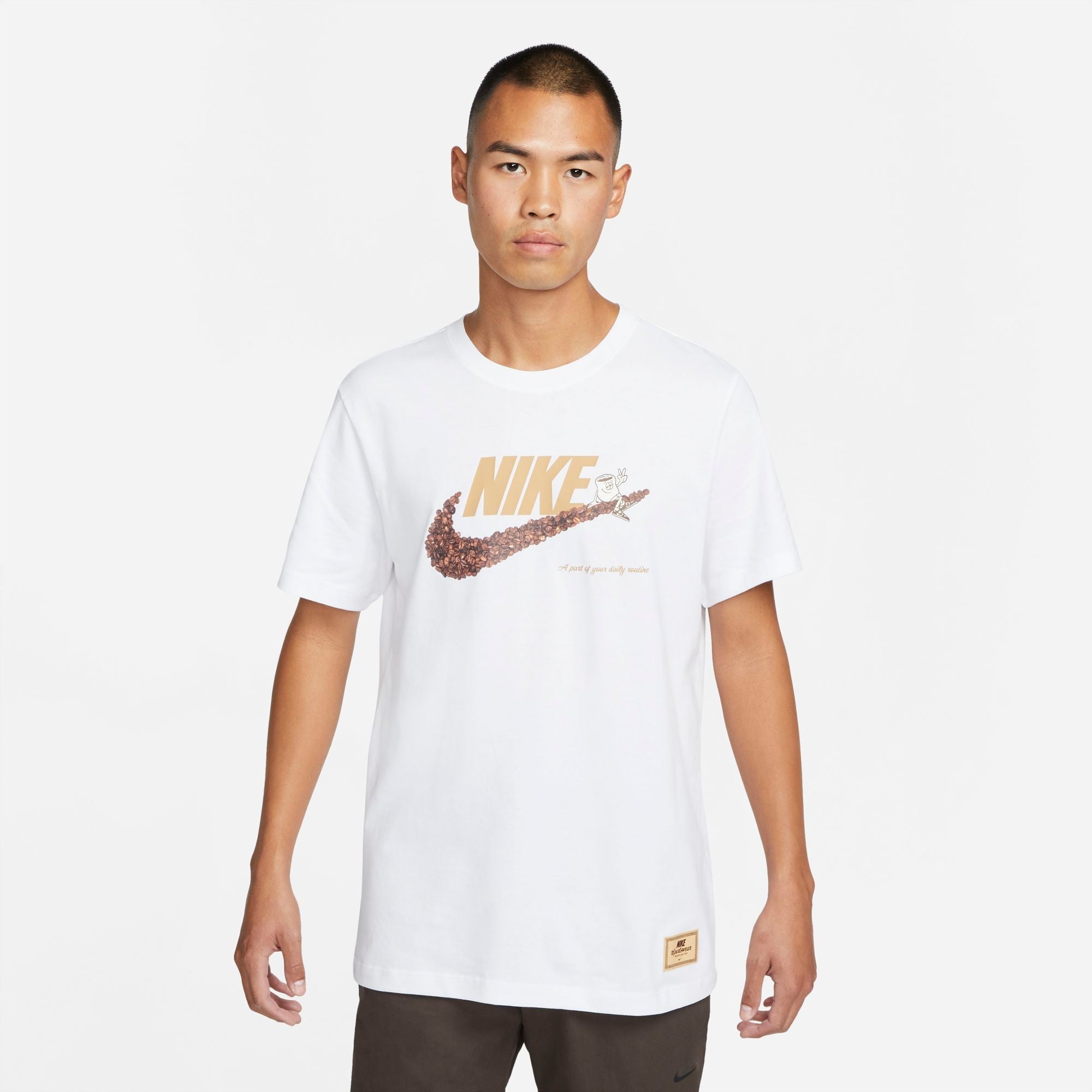 Mens Sportswear Beans Graphic Short Sleeve T-Shirt