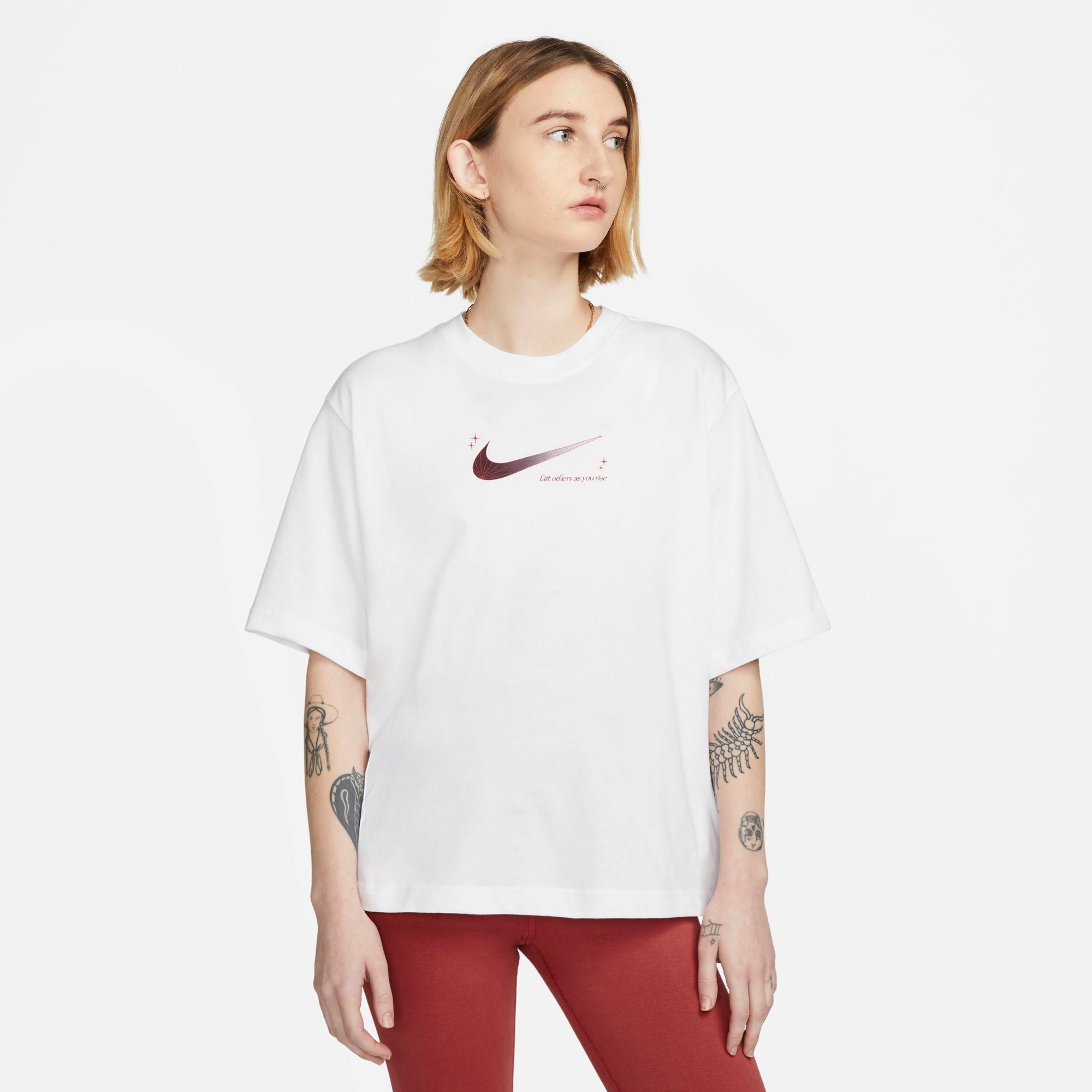 Womens Oversized Graphic Logo Short Sleeve T-Shirt