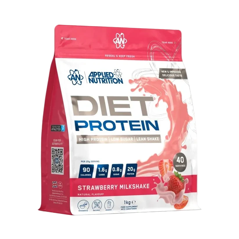 Diet Whey Protein Powder Strawbery Milk 1 Kilogram