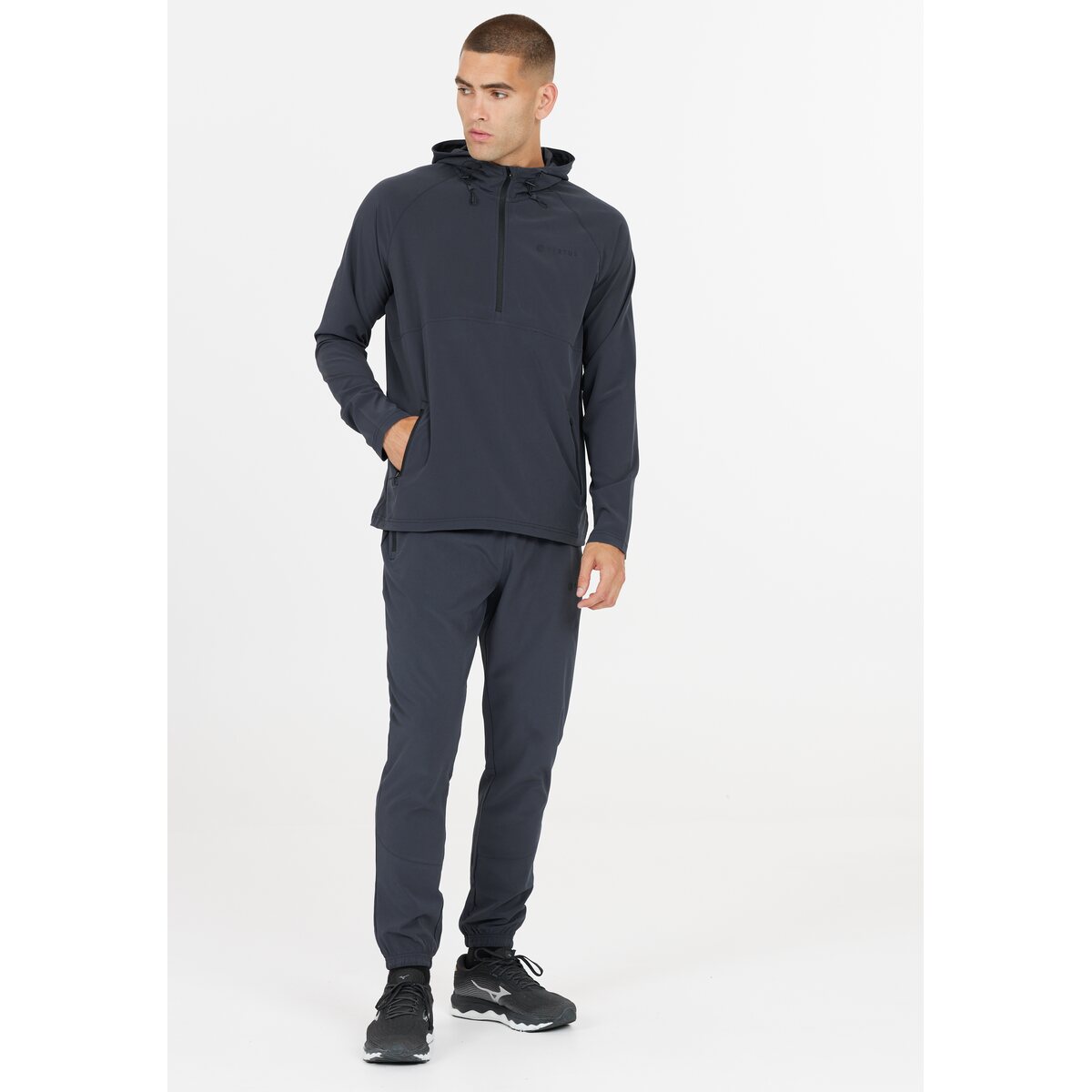 Mens Functional Half Zip Jacket with Hood