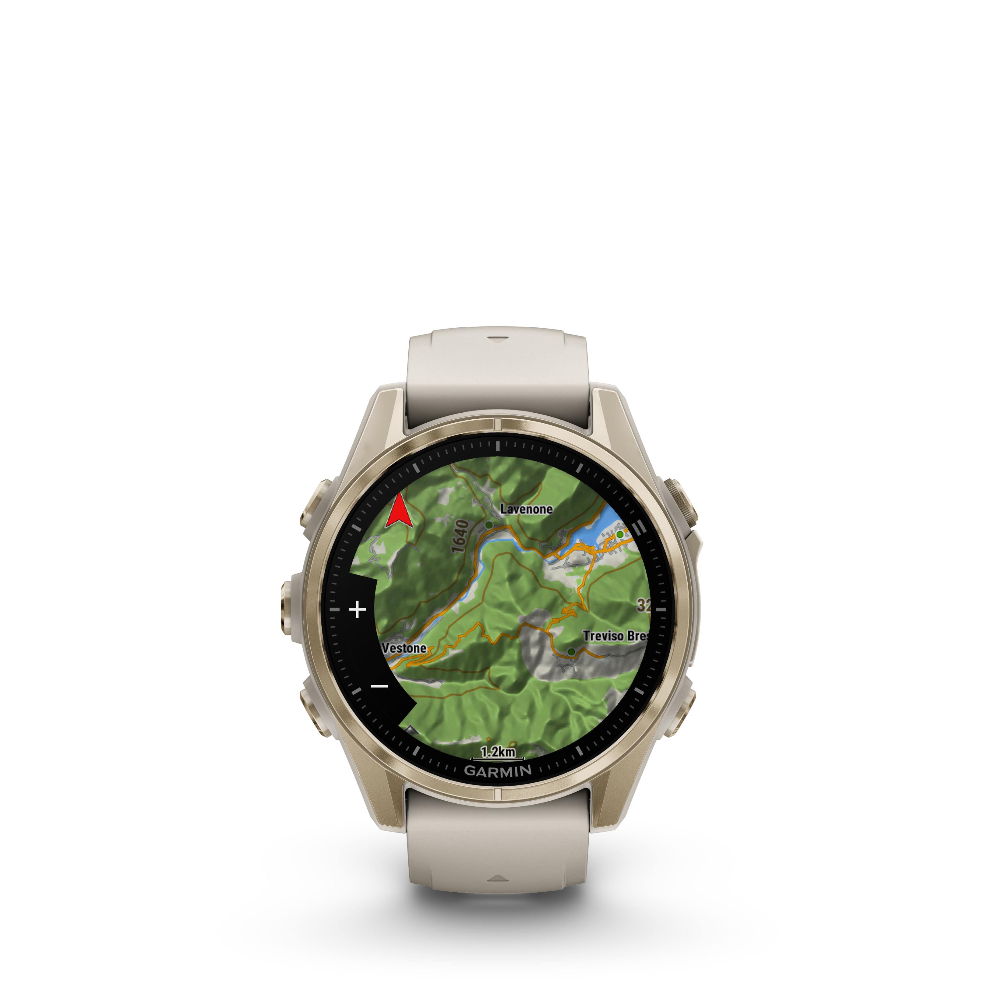 Fenix 8 Amoled Sapphire Soft Gold Fog Grey SiliconeBand 43MM