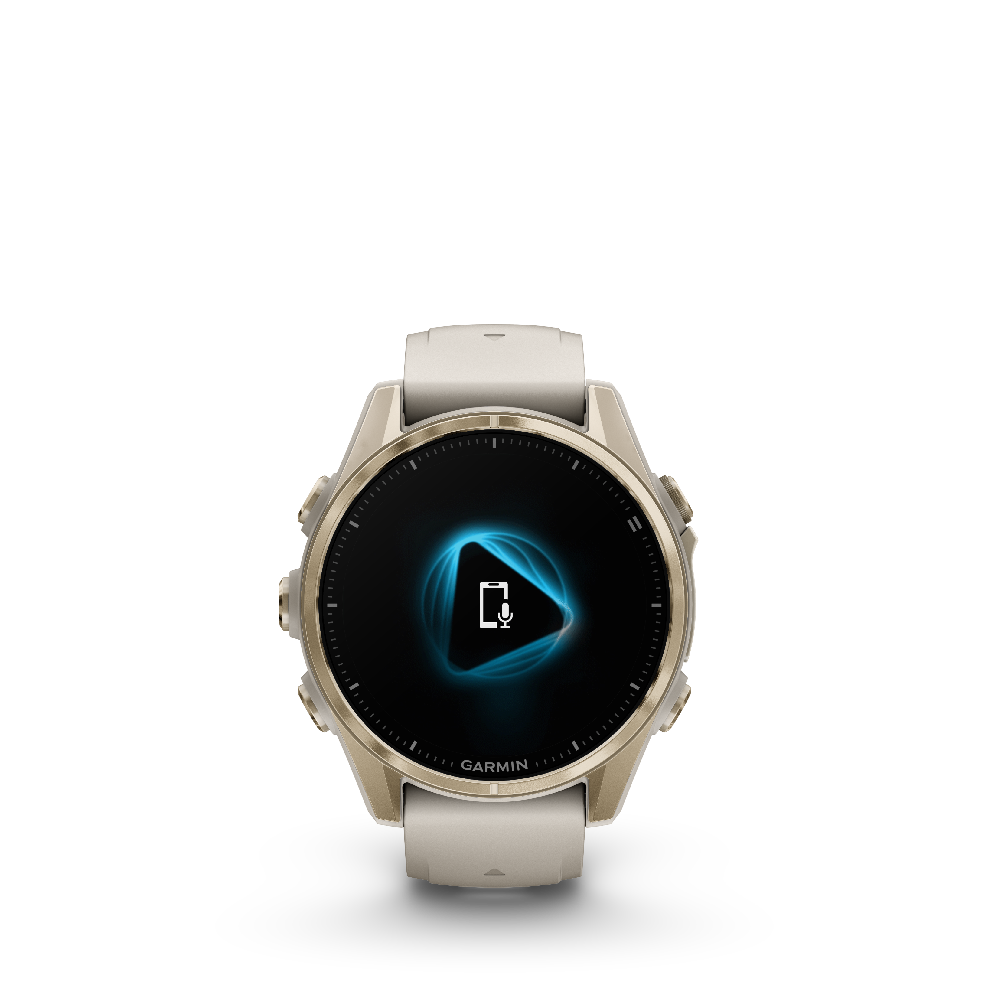 Fenix 8 Amoled Sapphire Soft Gold Fog Grey SiliconeBand 43MM
