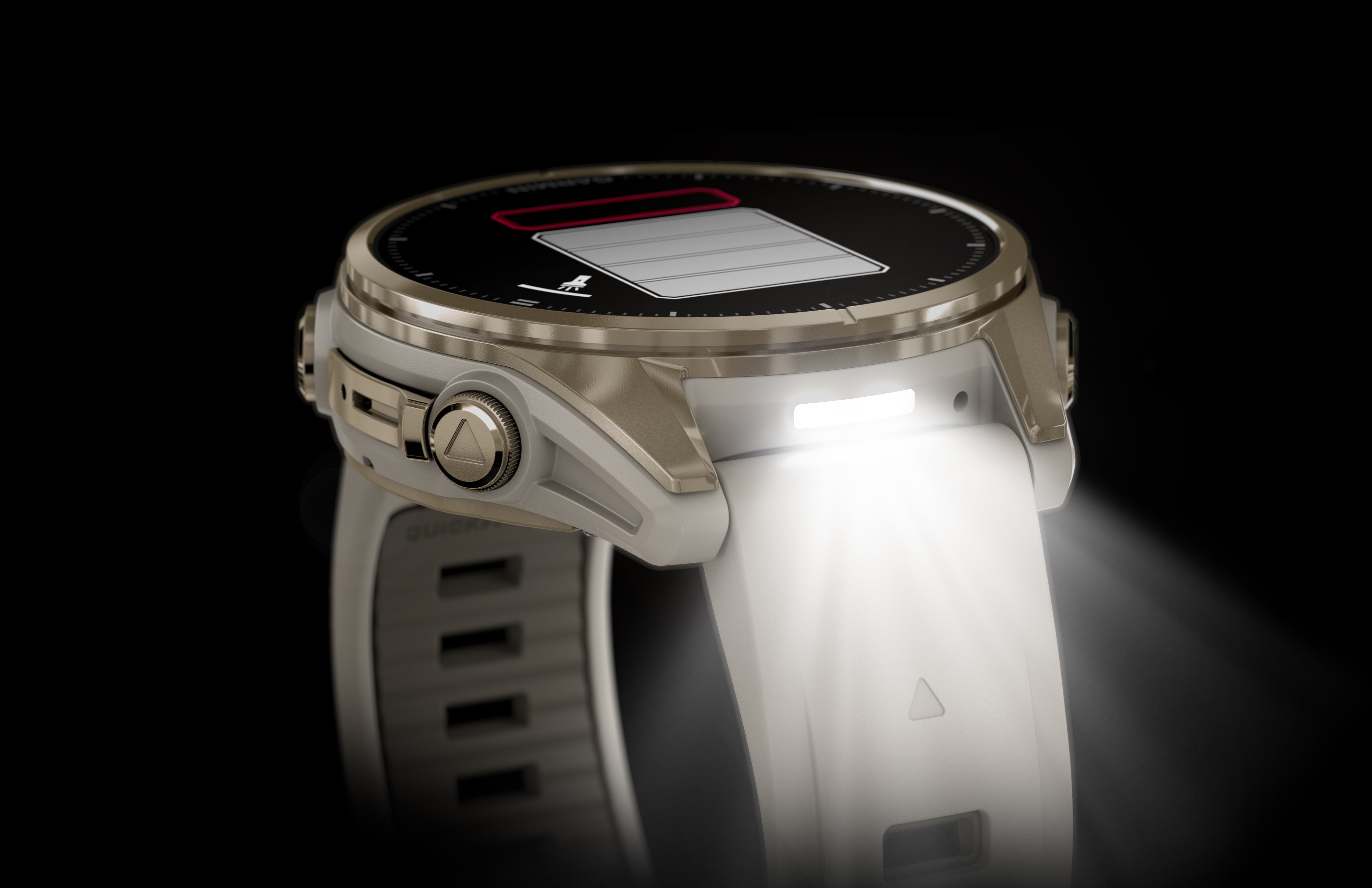 Fenix 8 Amoled Sapphire Soft Gold Fog Grey SiliconeBand 43MM