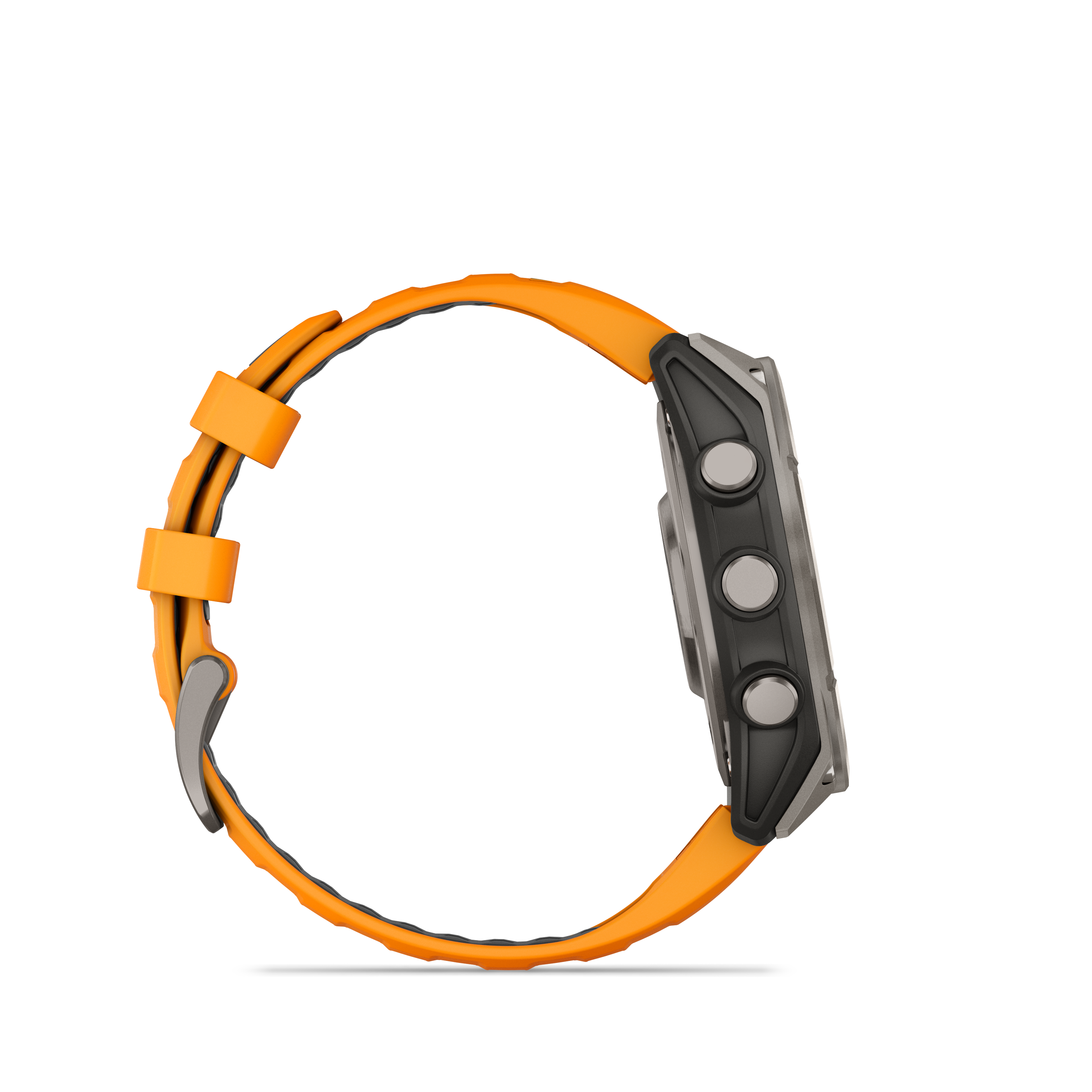 Fenix 8 Amoled Sapphire Titanium Orange Silicone Band 47MM