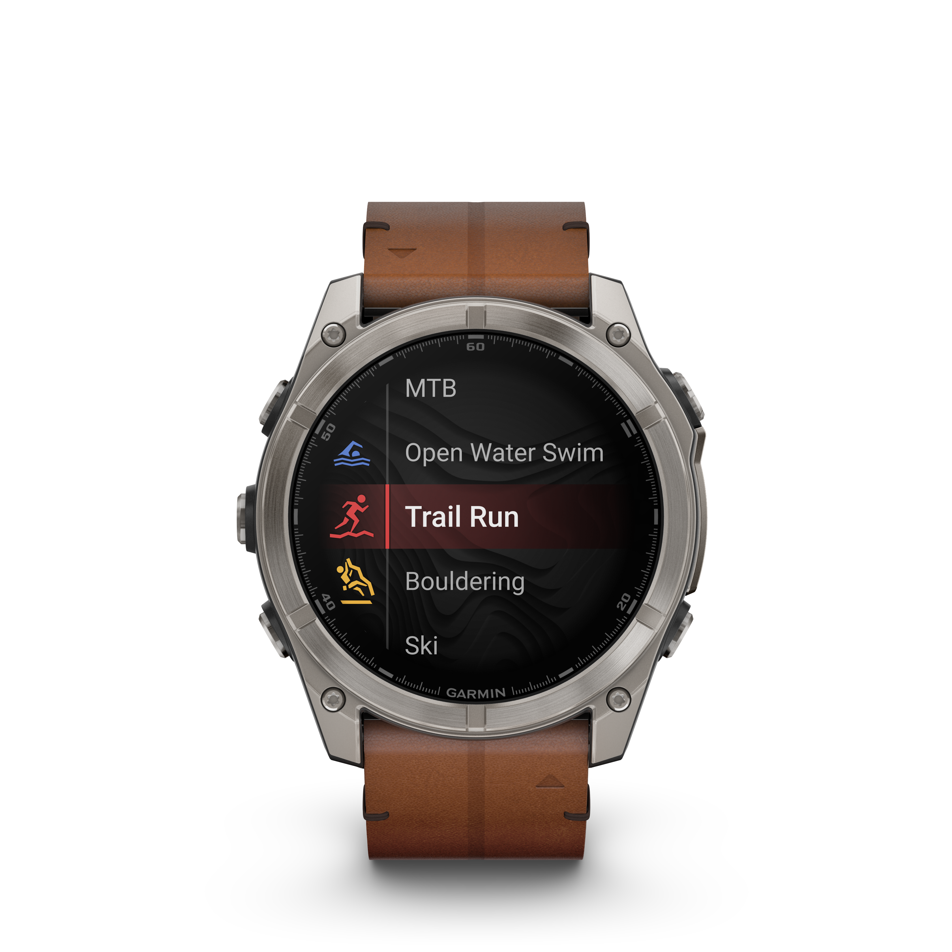 Fenix 8 Amoled Sapphire Titanium Black Leather Silicone 51MM