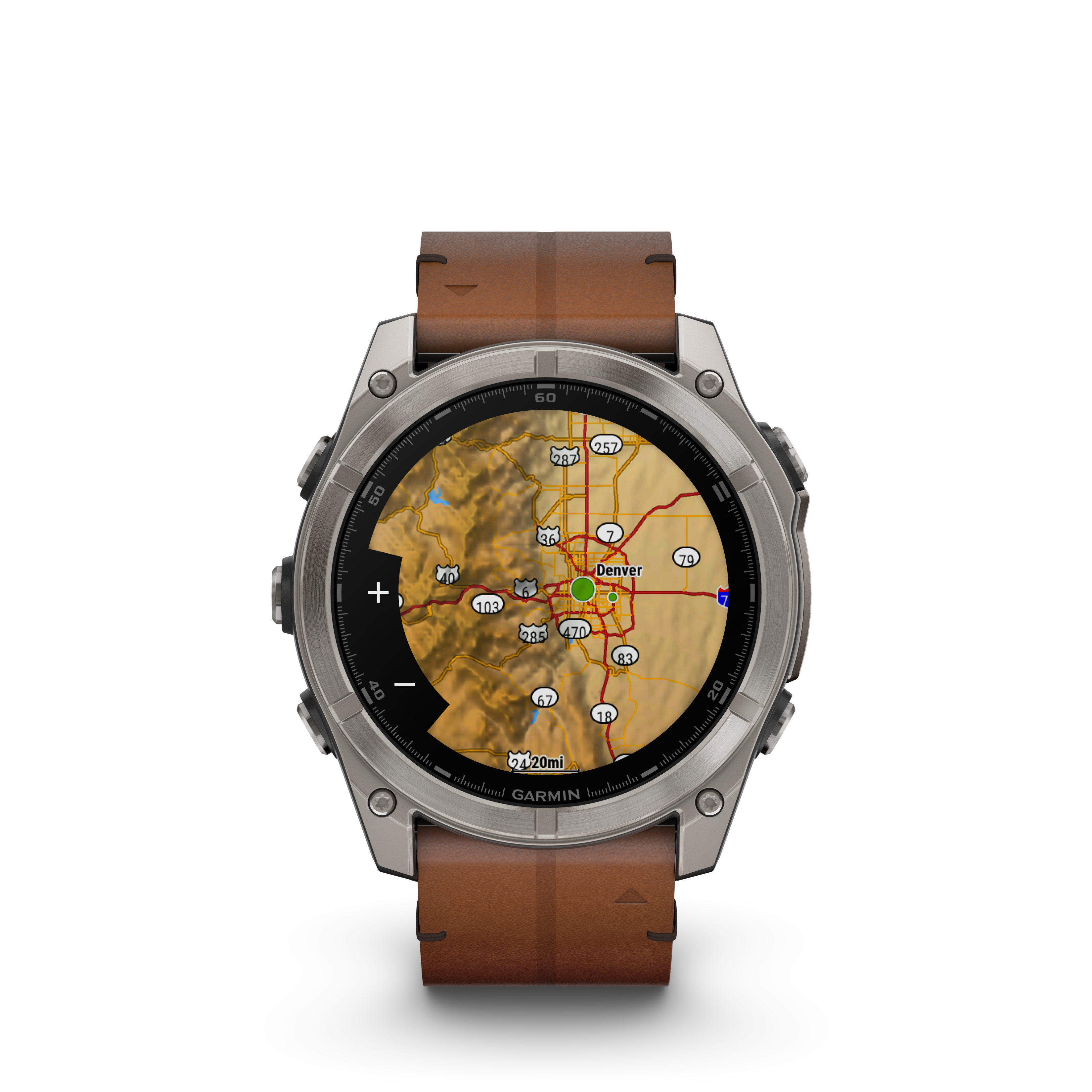 Fenix 8 Amoled Sapphire Titanium Black Leather Silicone 51MM