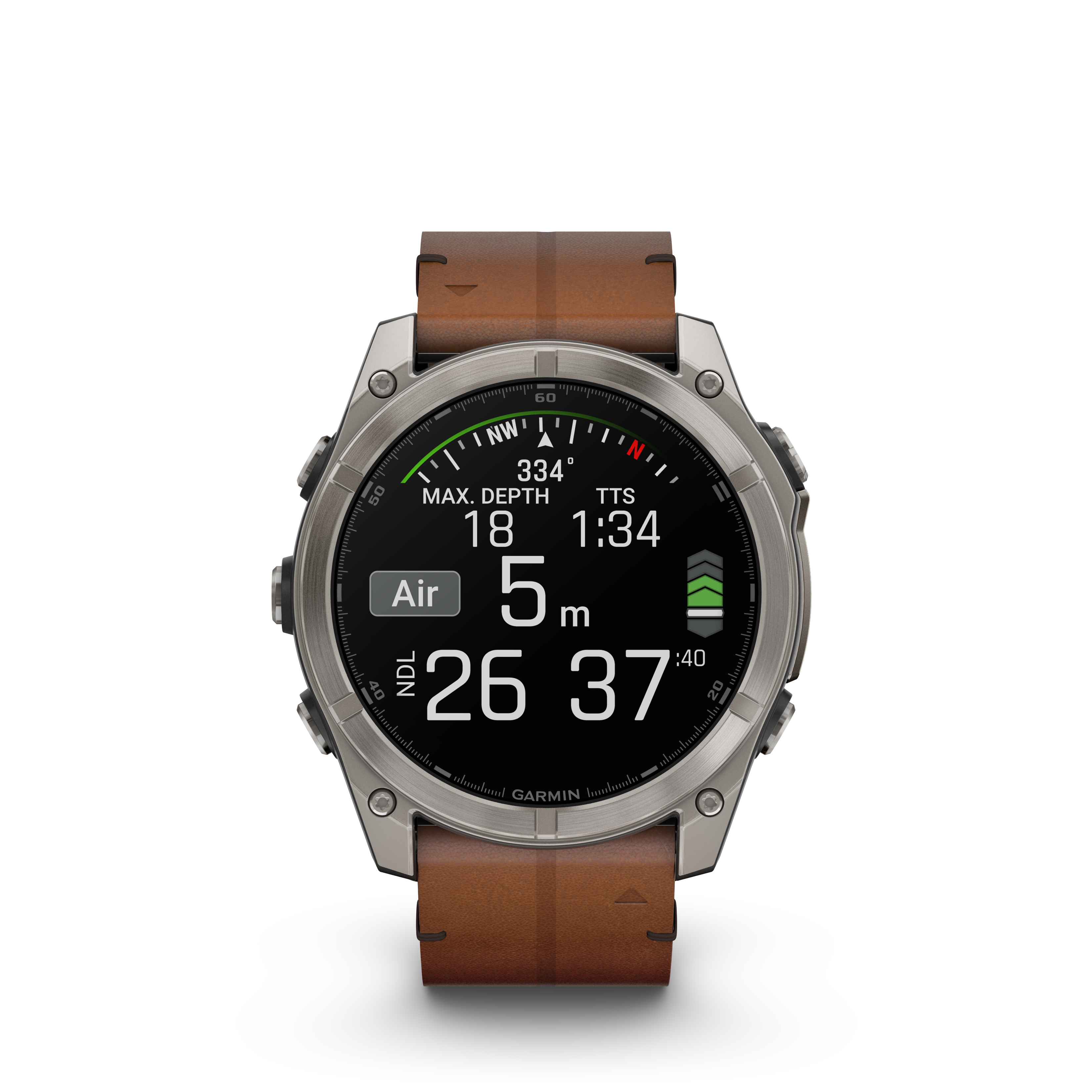 Fenix 8 Amoled Sapphire Titanium Black Leather Silicone 51MM