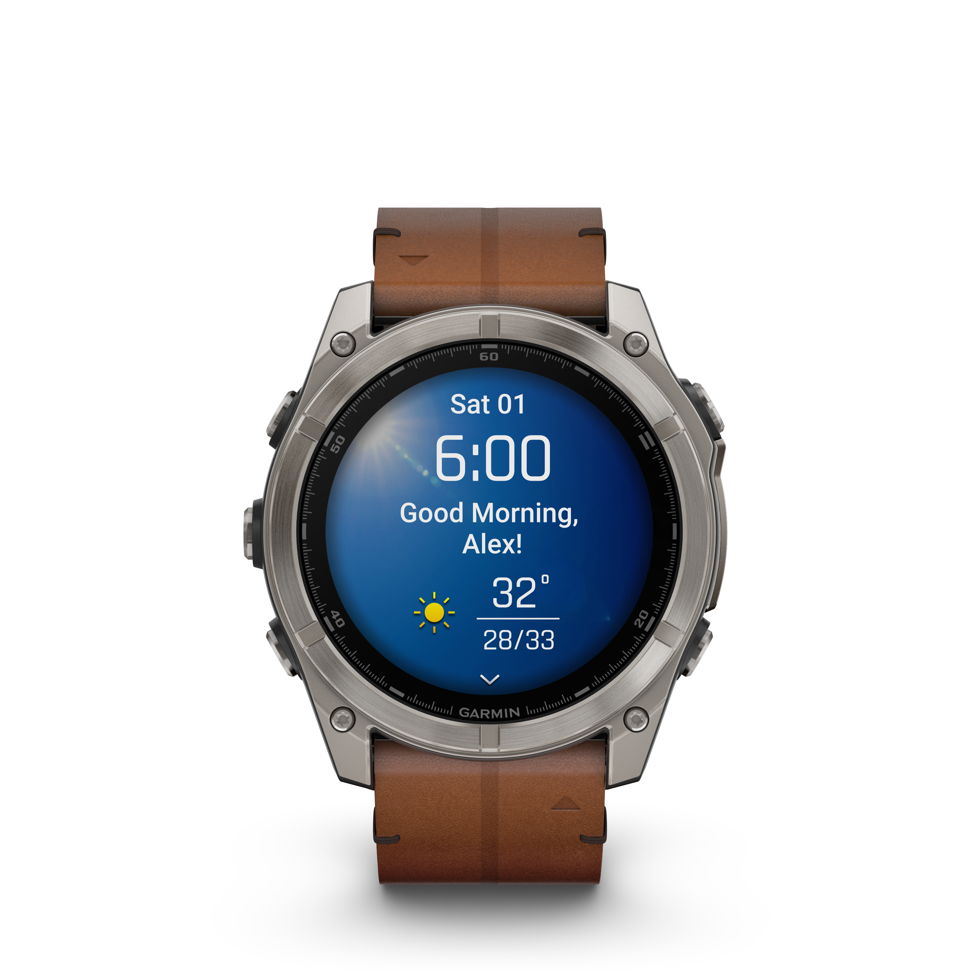 Fenix 8 Amoled Sapphire Titanium Black Leather Silicone 51MM