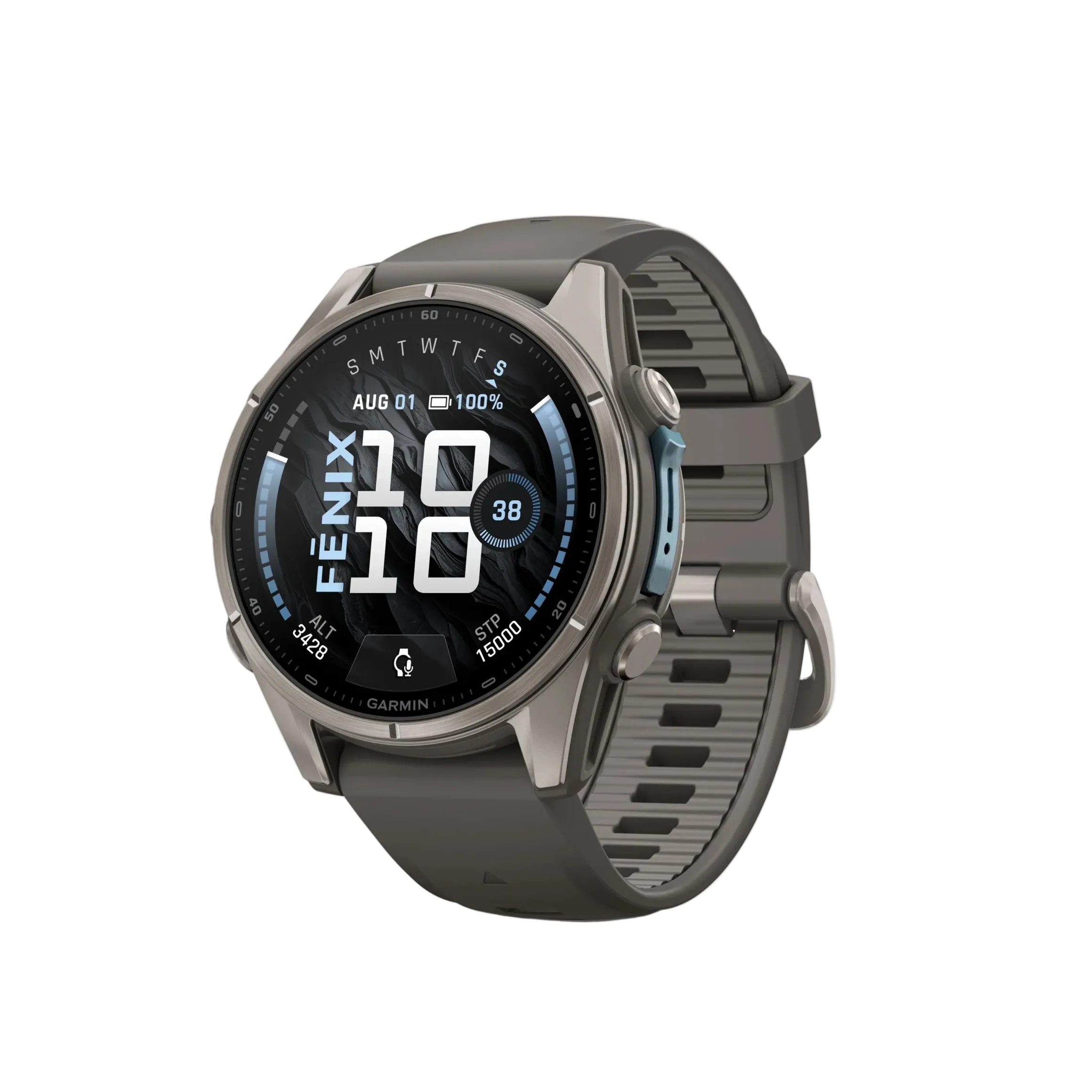 Fenix 9 Amoled Titanium With Pebble Gray Silicon Band 43 MM