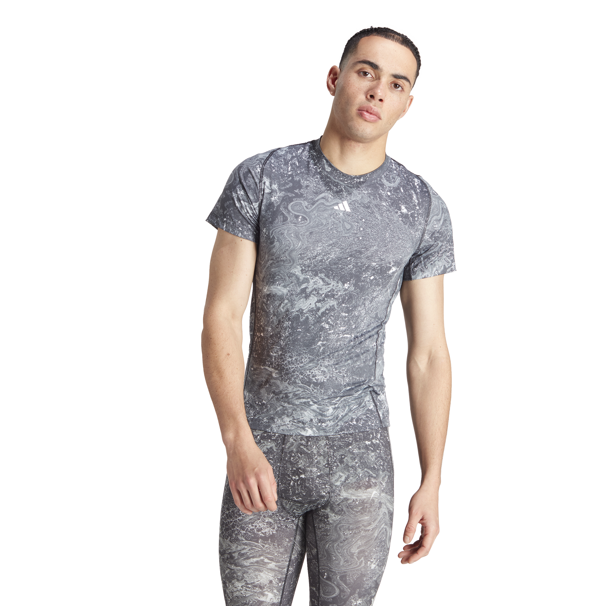 Mens Techfit Printed Short Sleeve T-Shirt