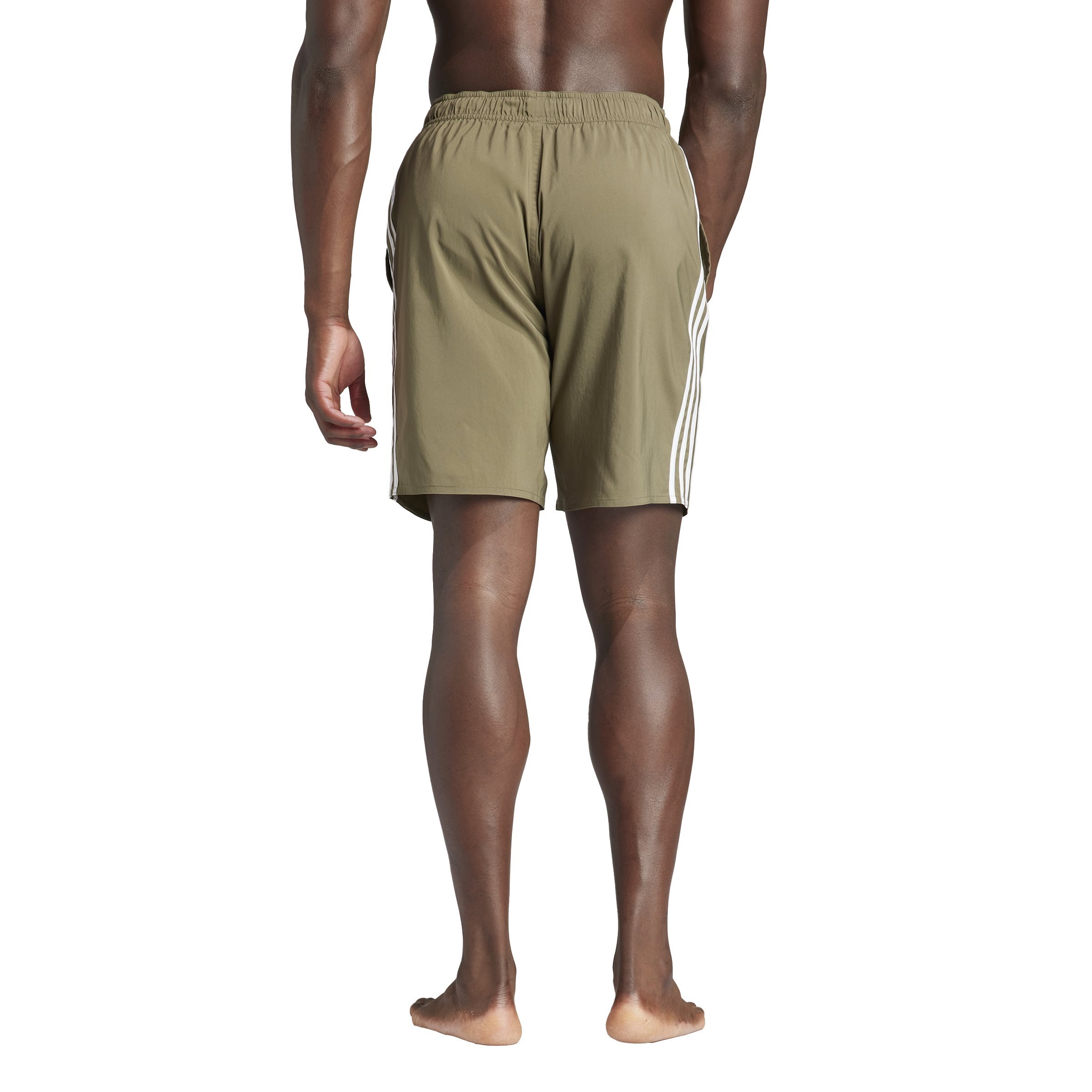 Mens 3-Stripes Classic-Length Swim Shorts