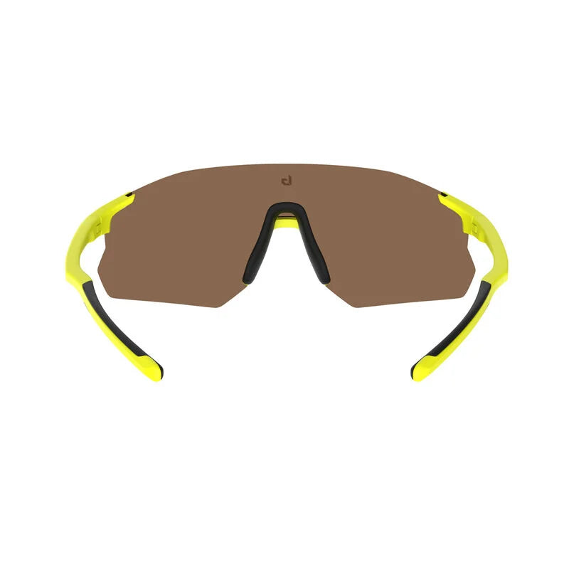 Icarus Acid Yellow Matte Brown Blue Cat 3 Sport Sunglass