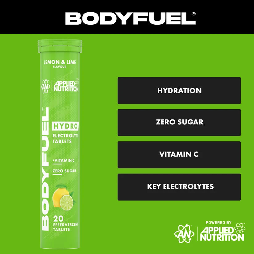Bodyfuel Hydro Tabs Lemon Lime Flavour 20 Effervescent Tabs