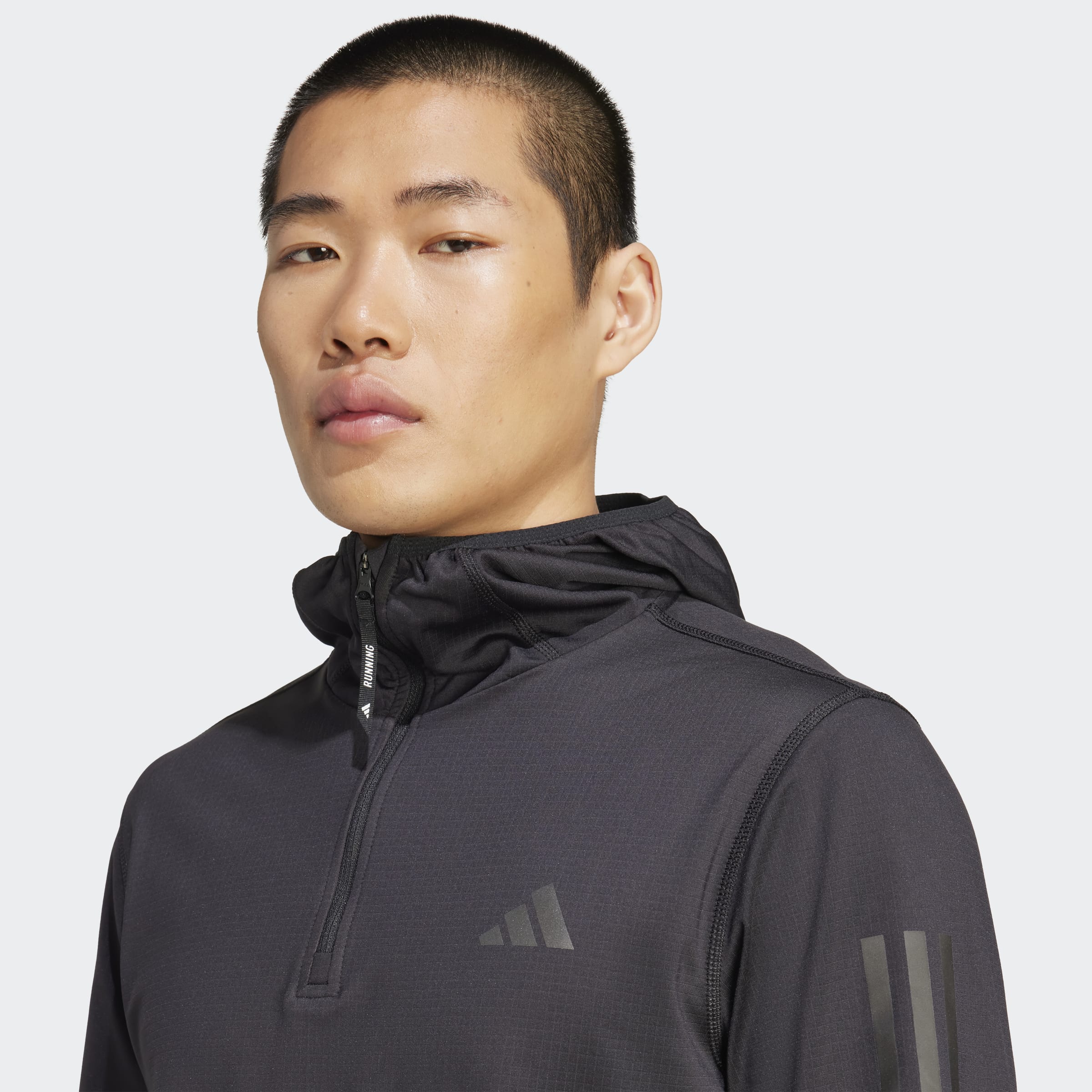 Mens Own The Run Base 1/2 Hooded HalfZip