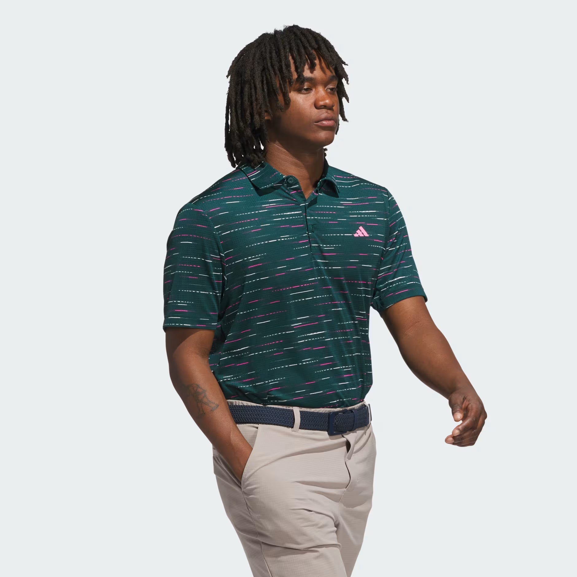 Mens Ultimate Mesh Printed Golf Polo