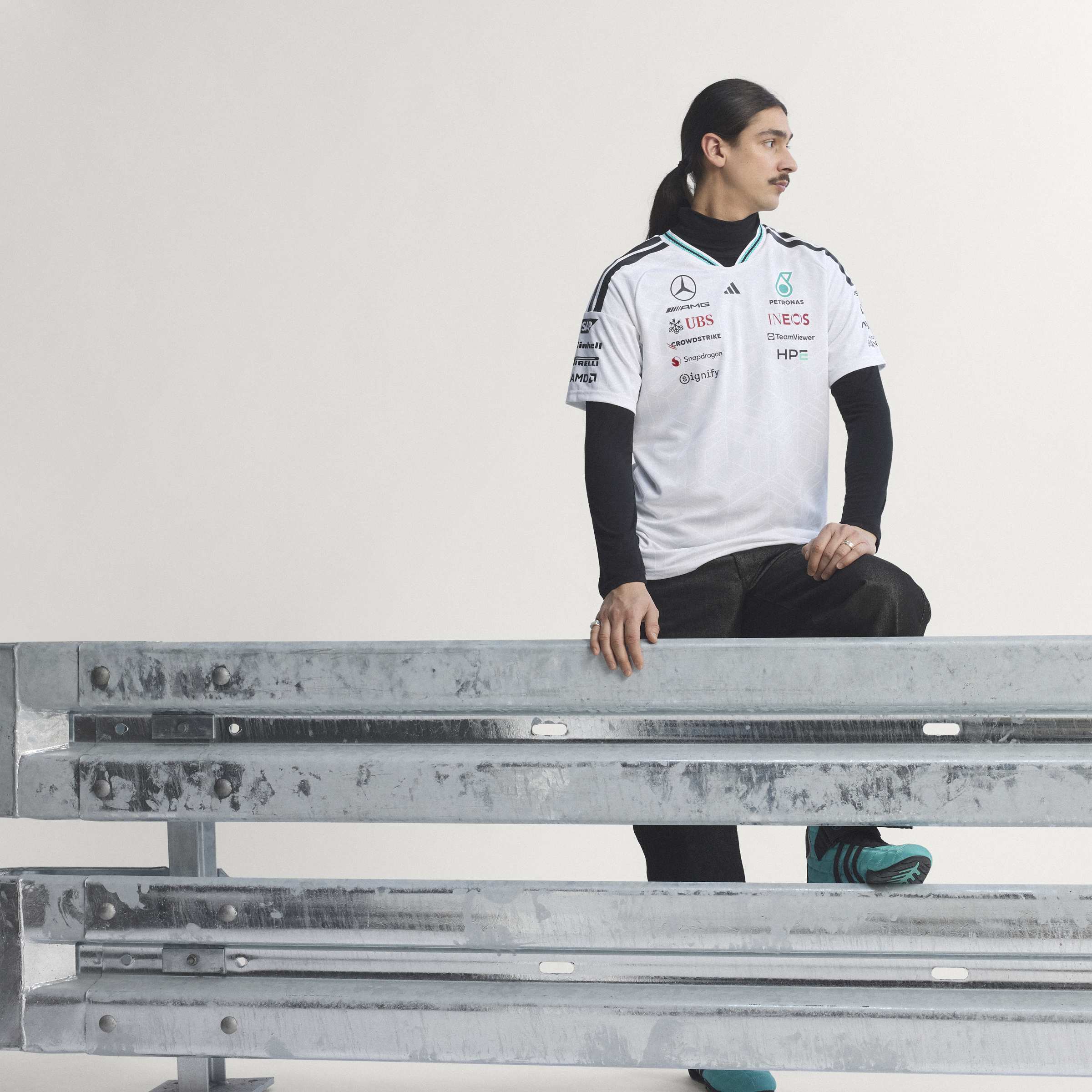 Mens Mercedes AMG F1 Drivers Replica Shirt