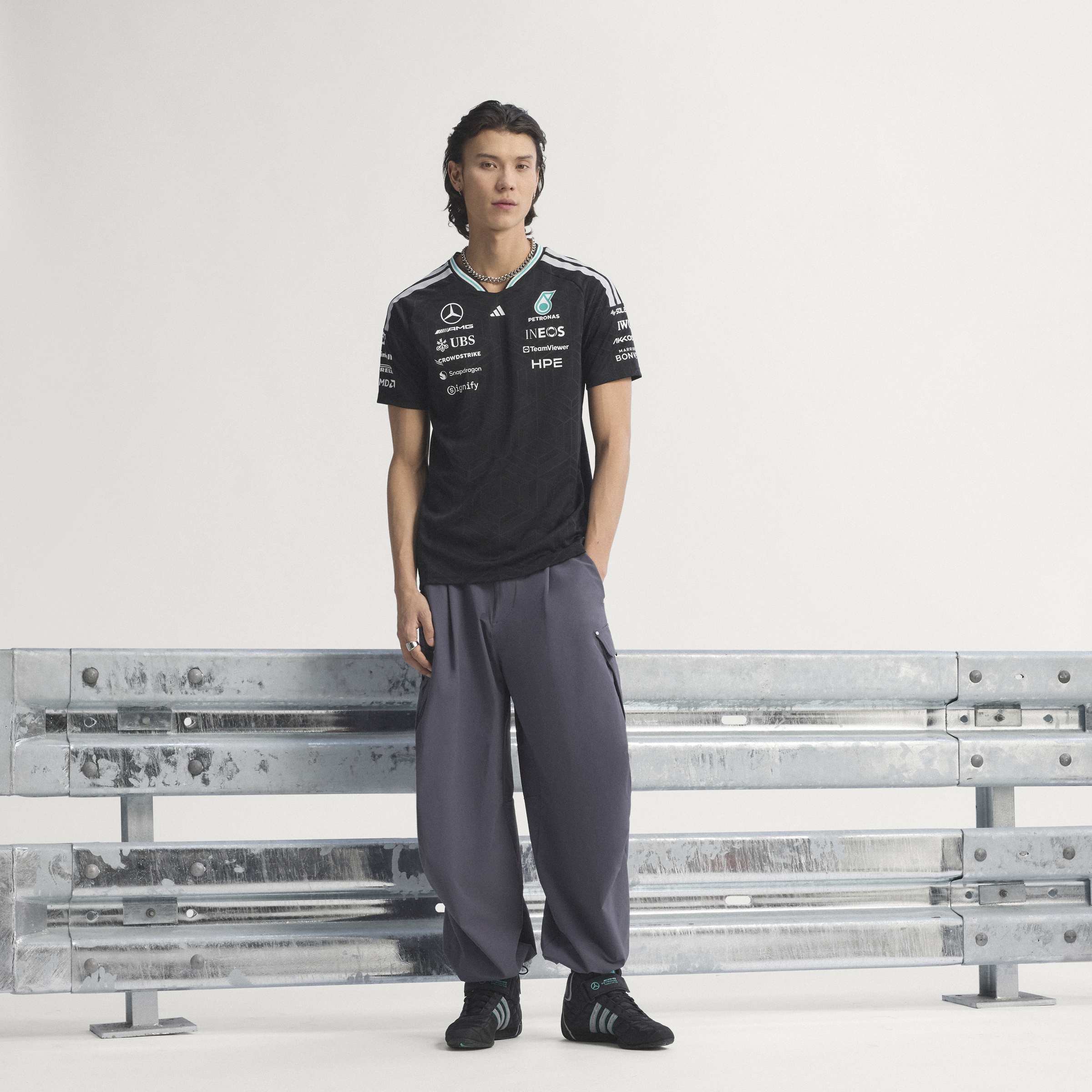 Mens Mercedes AMG F1 Drivers Replica Shirt