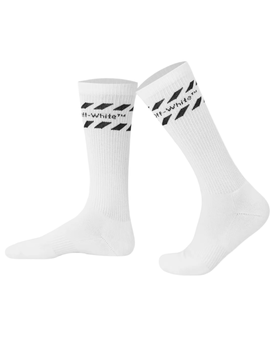 3 Pack L/AB Diagonal Stripes Mid Calf Crew Socks