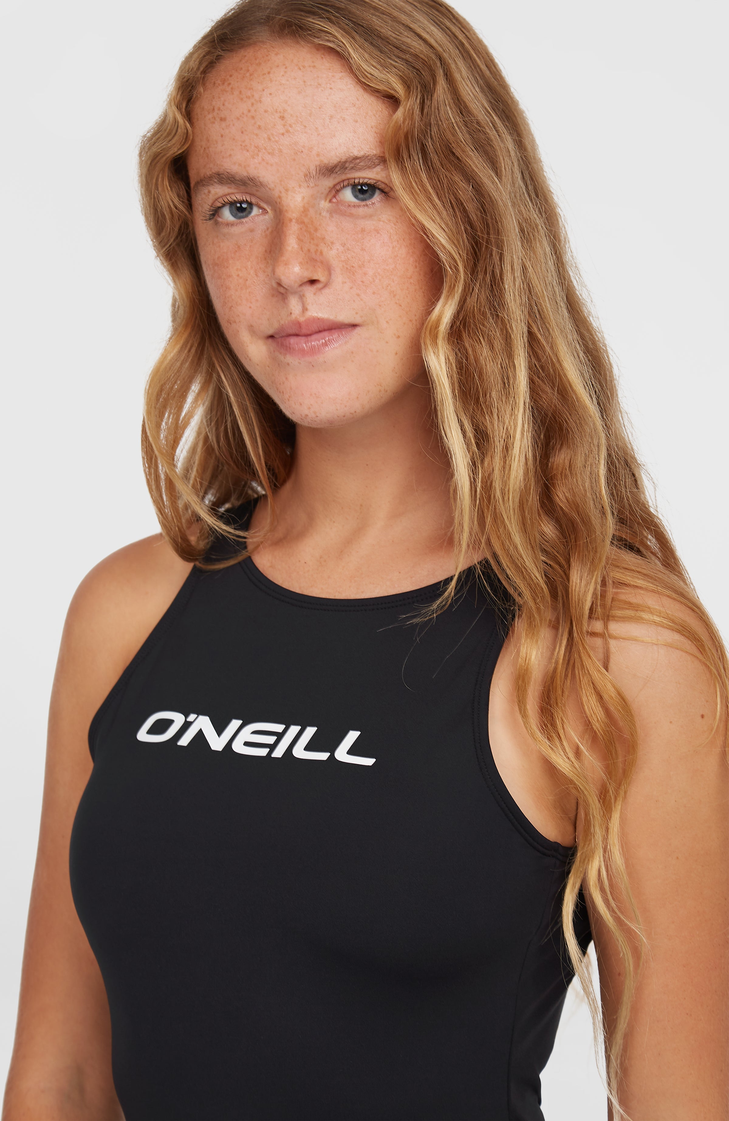 Womens Essential Logo Swimsuit