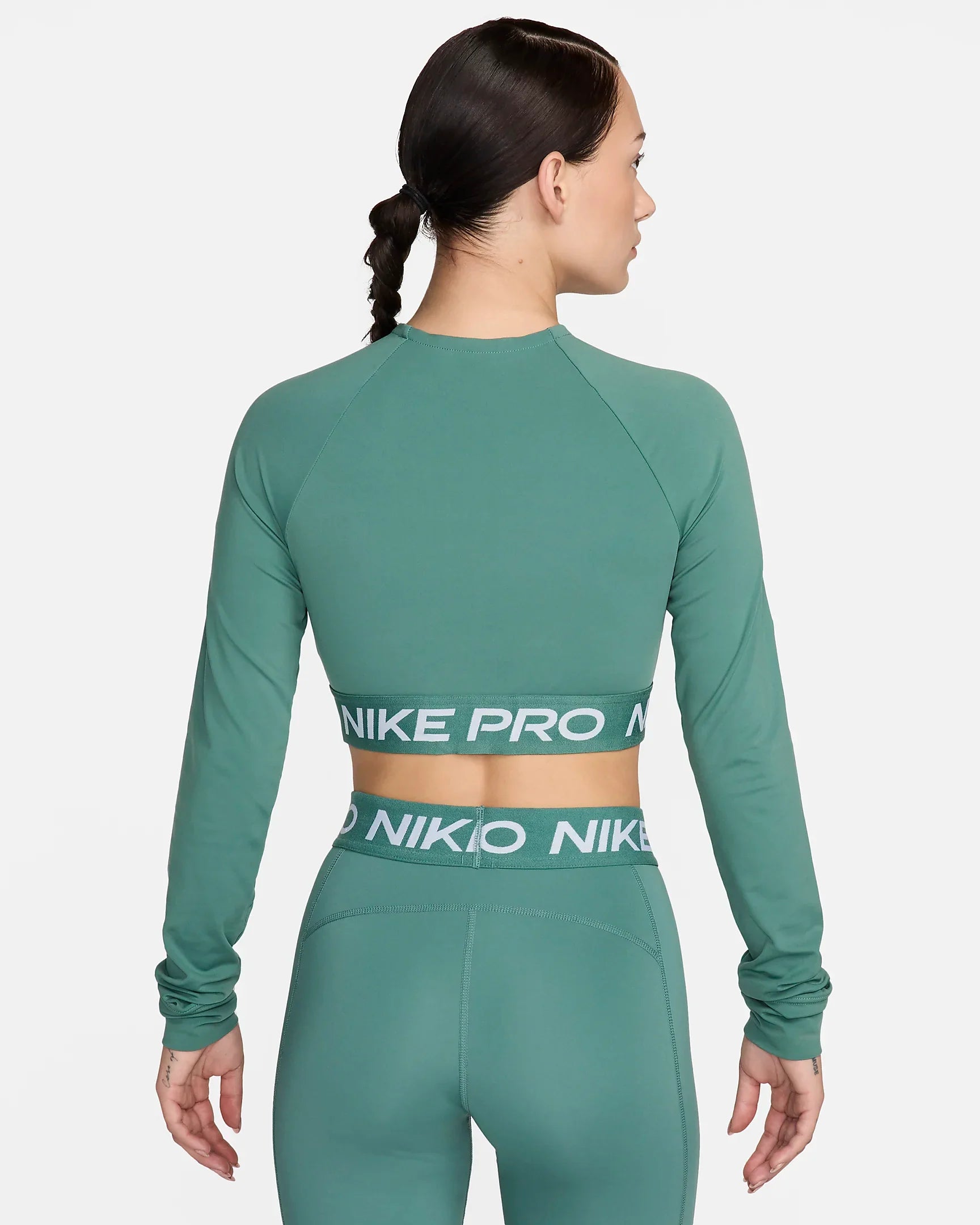 Womens Pro Dri-Fit Crop Long Sleeve T-Shirt