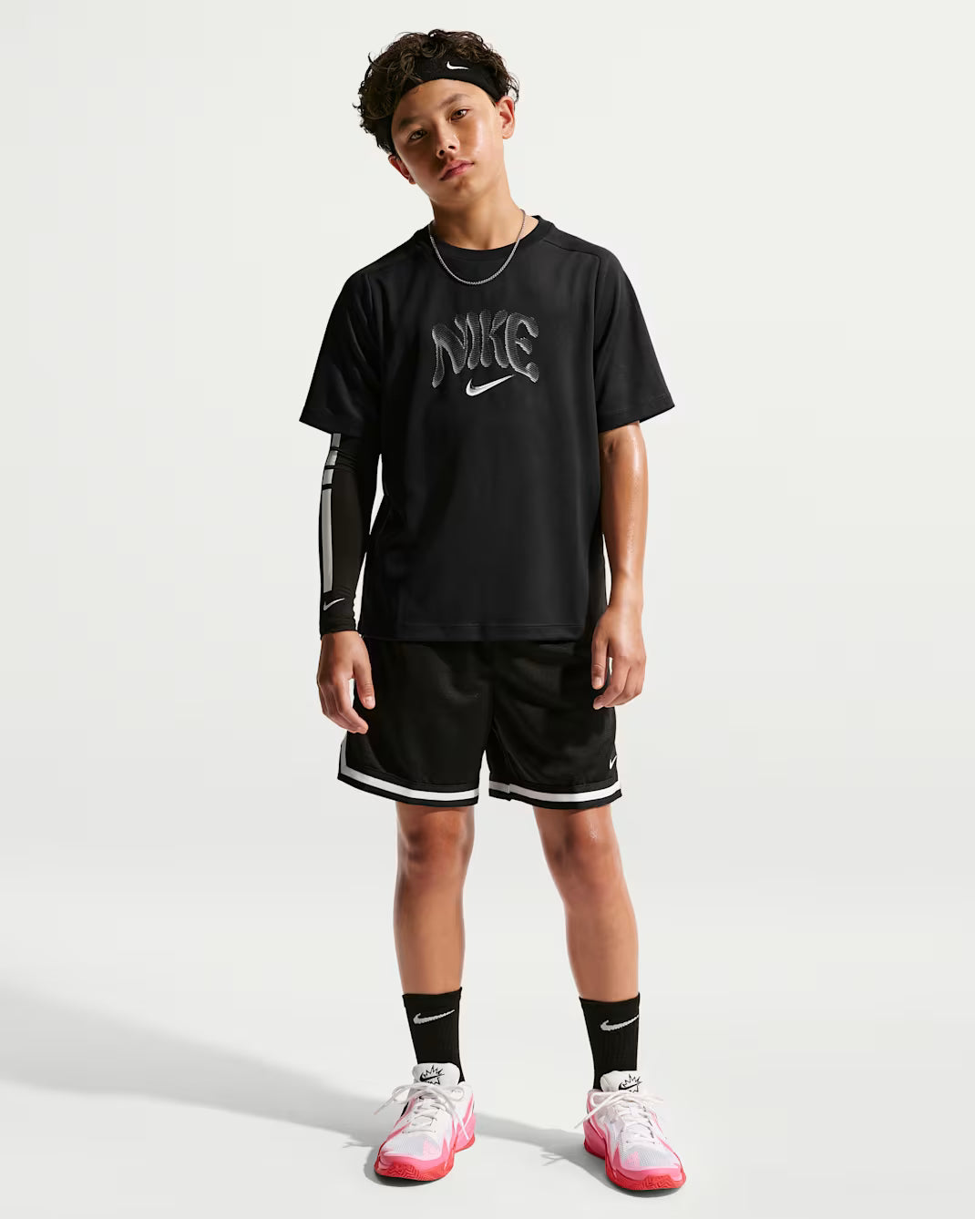 Junior Boys Training Dri Fit Big Logo Short Sleeve Tshirt