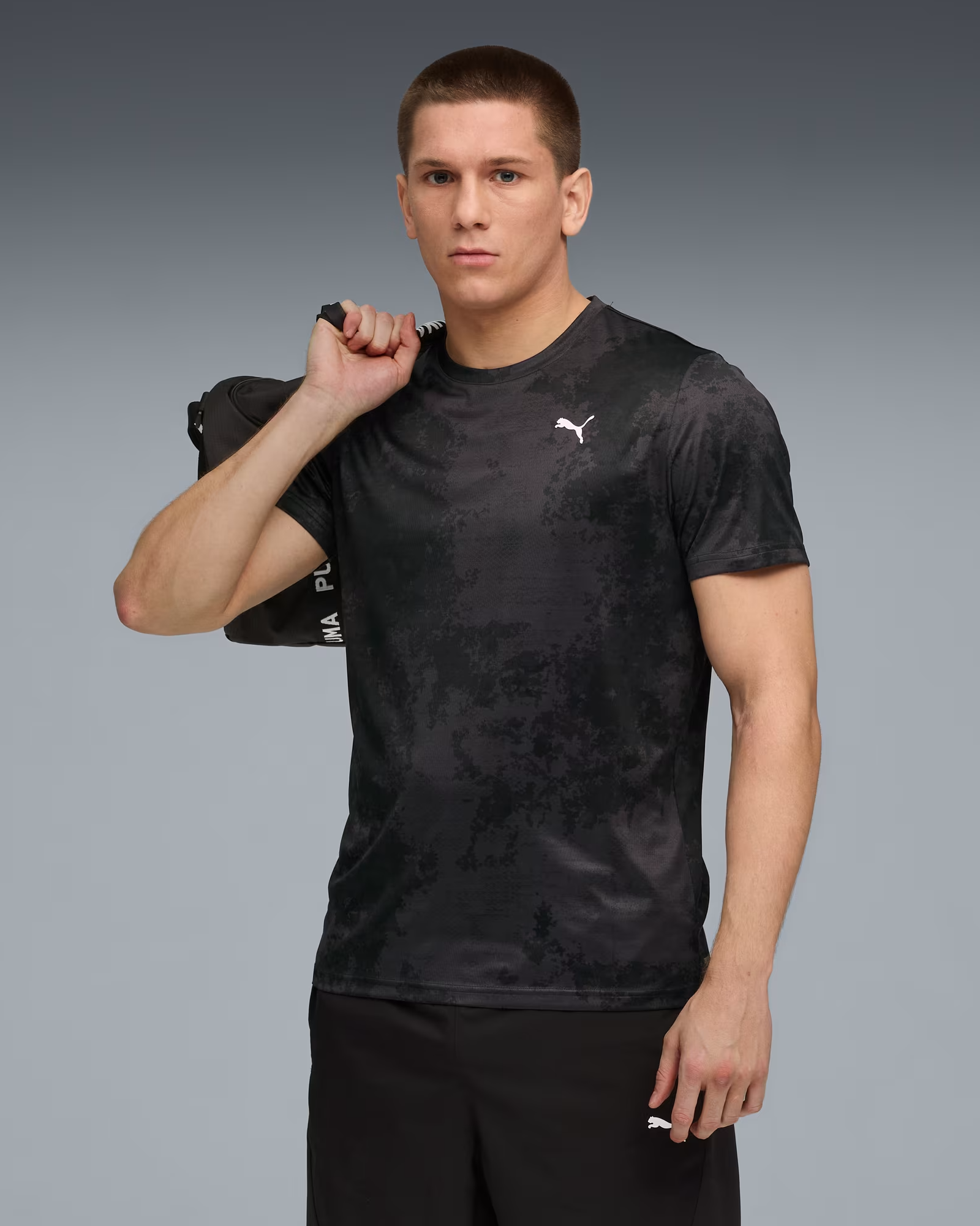Mens Essential Poly Textured Short Sleeve T-Shirt