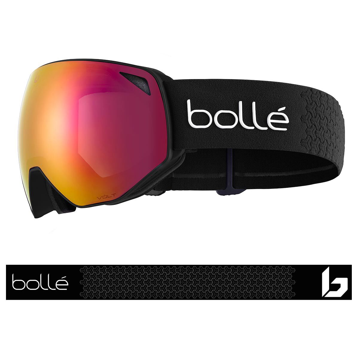 Torus Black Matte Volt Ruby Lens Ski Goggle