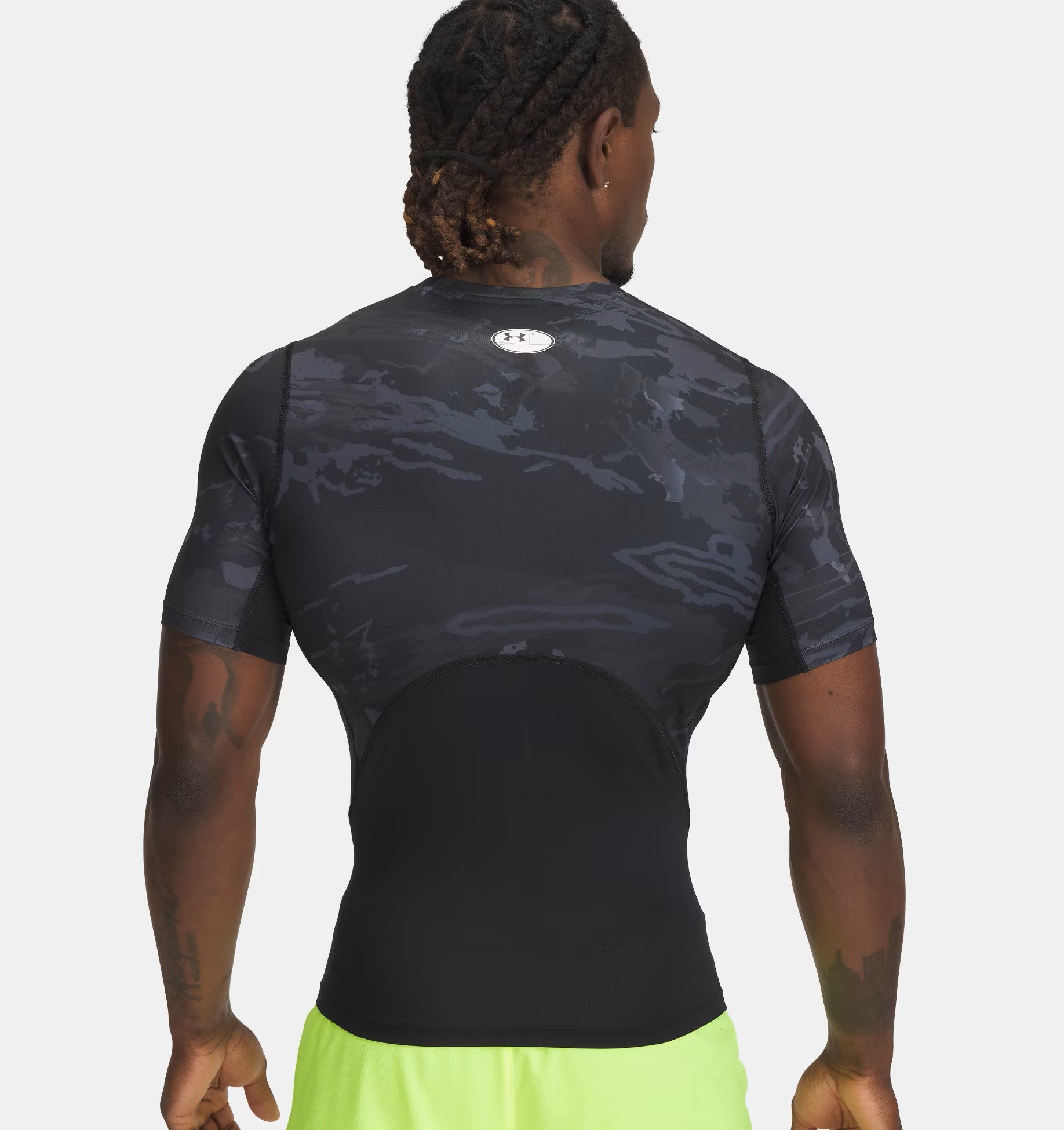 Mens Heatgear Printed Compression Short Sleeve Top