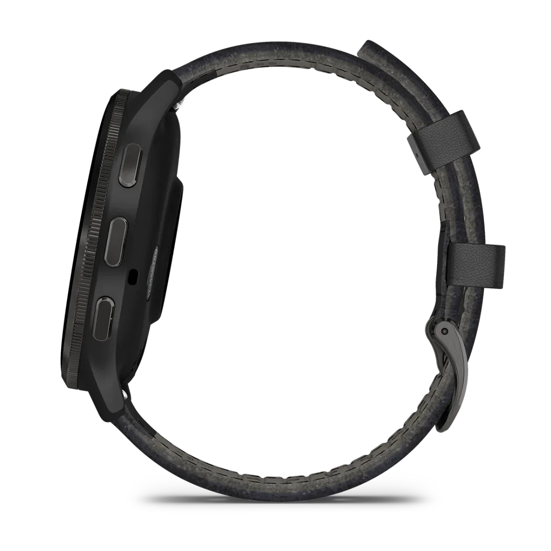 * Venu 3 Slate Stainless-Steel Bezel With Black Case And Black Leather Band