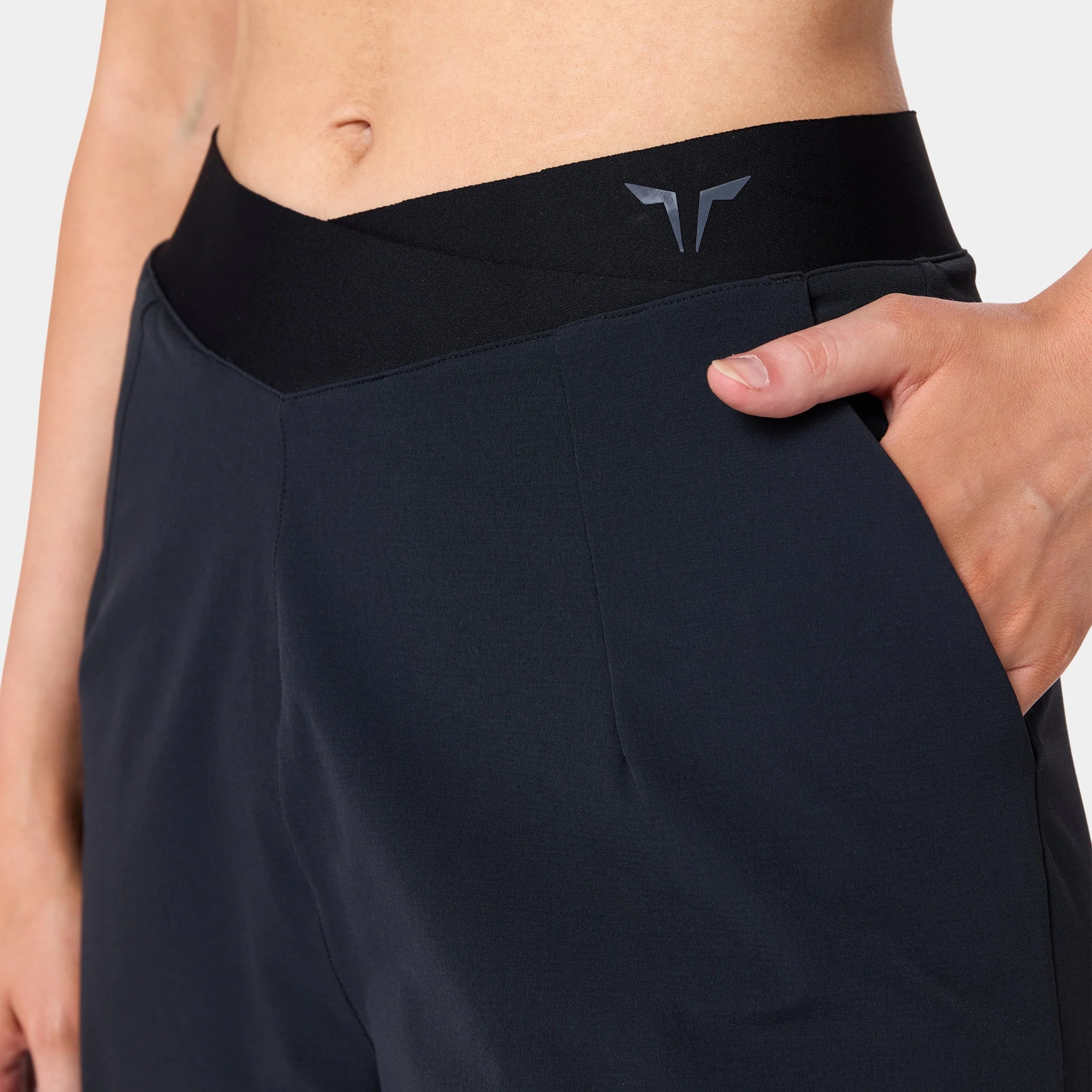 Womens Wrap Waist Wide Leg Pant