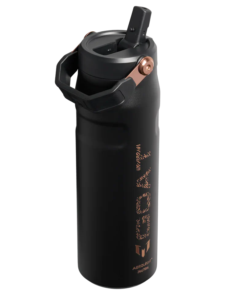 Messi x Iceflow Flip Straw 2.0 Goat Black 24 Ounce Bottle