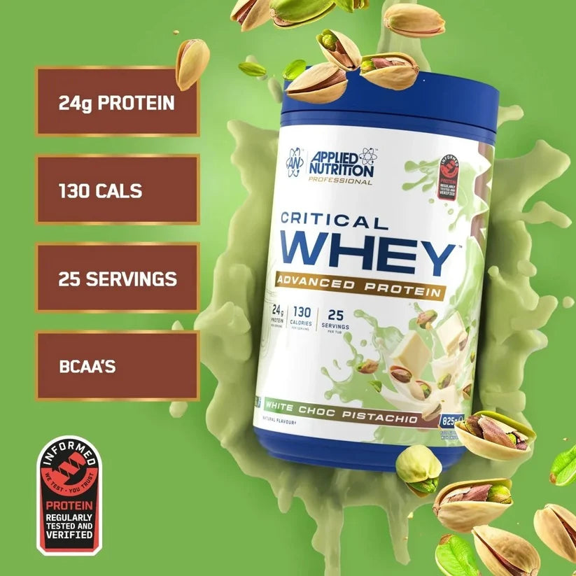 Critical Whey Protein Powder White Choco Pistachio 825 Grams