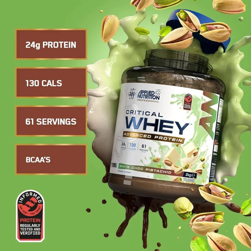 Critical Whey Protein Powder White Choc Pistachio 2 Kilogram