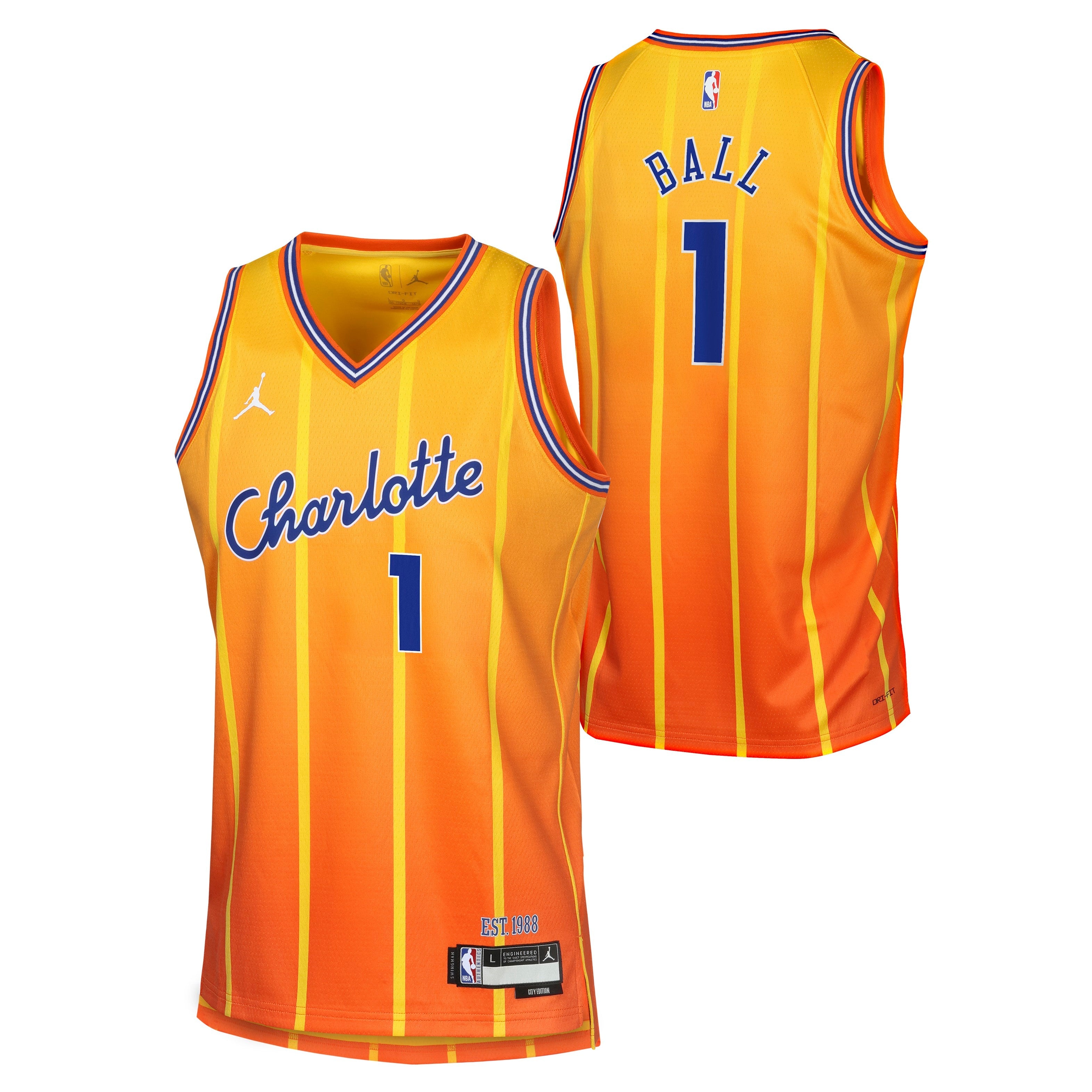 Junior Charlotte Hornets Lamelo Ball CE 25 Replica Jersey