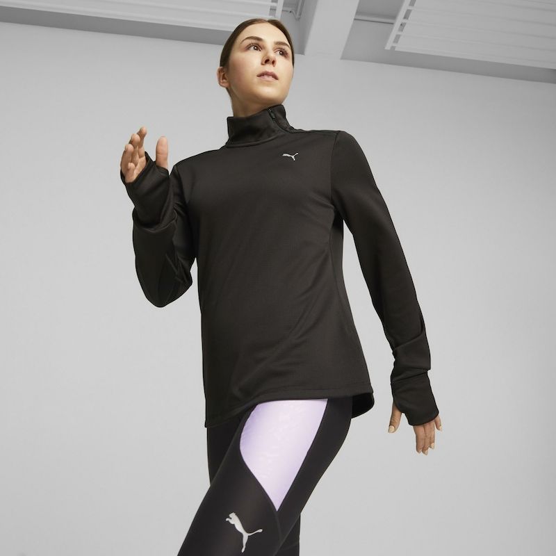 Womens Running Microfleece Half Zip Jacket