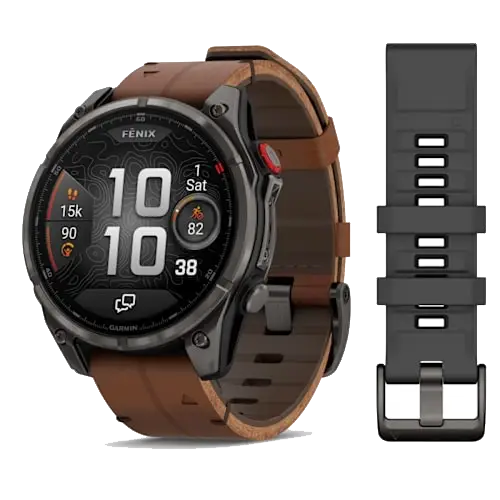 Fenix 8 Pro LTE Sapphire Carbon Gray Chestnut Leather 47MM