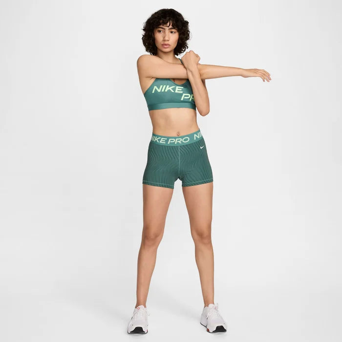 Womens Nike Pro Mid-Rise 3 inch All Over Printed Short tight