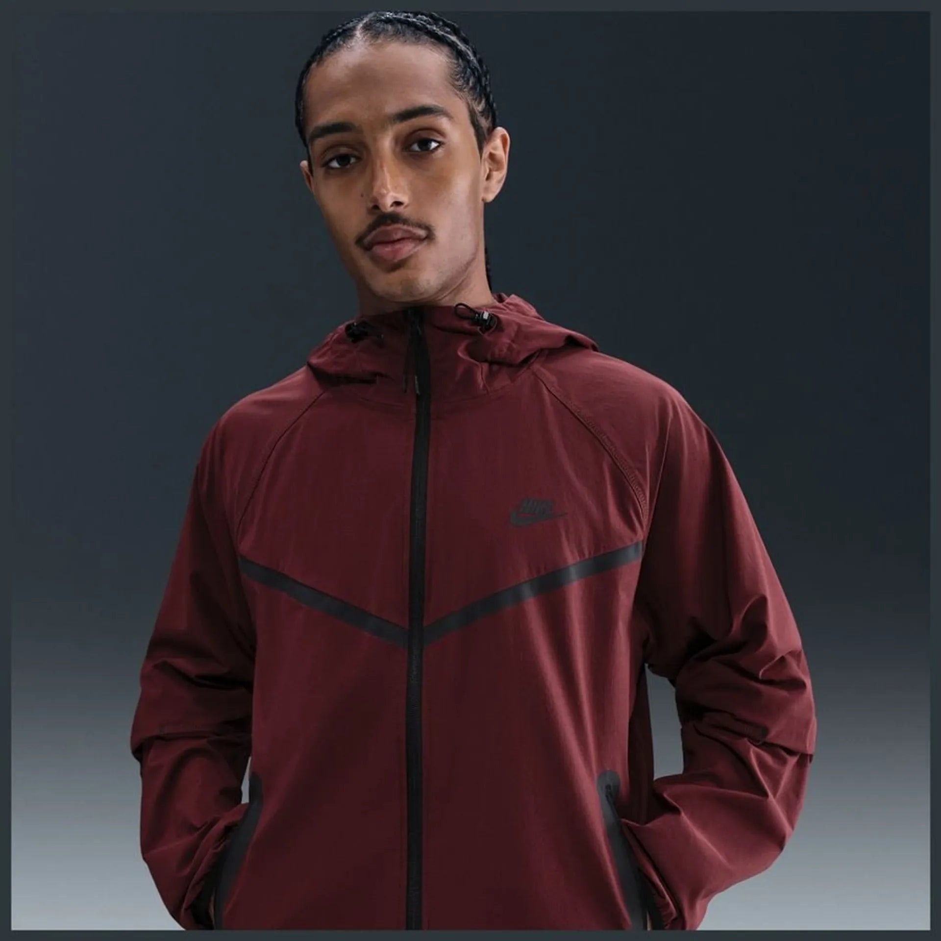 Mens Tech Woven Windrunner Full Zip Jacket
