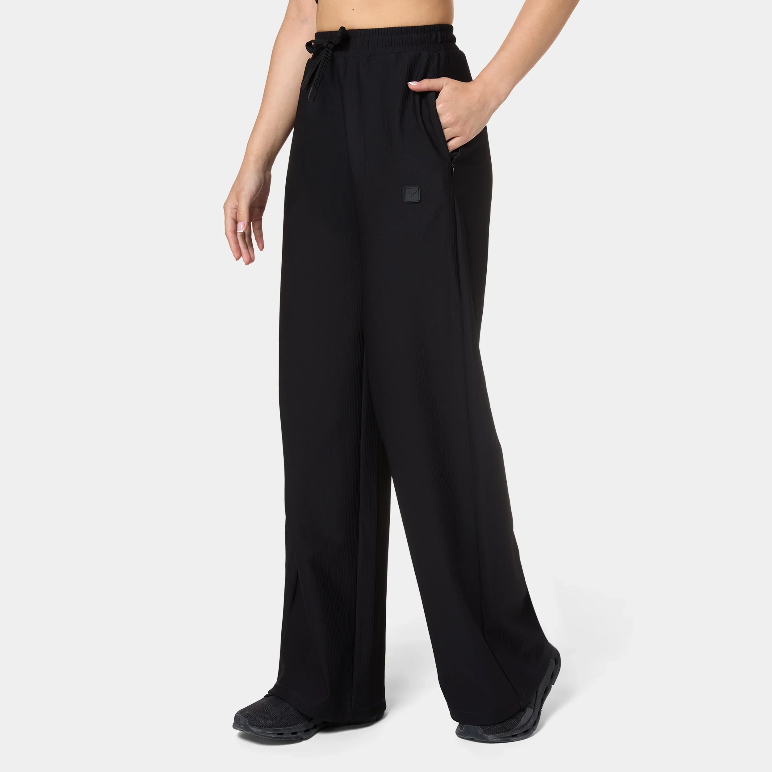 Womens Ribbed Wide Leg