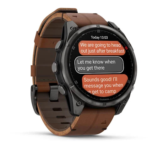 Fenix 8 Pro LTE Sapphire Carbon Gray Chestnut Leather 47MM